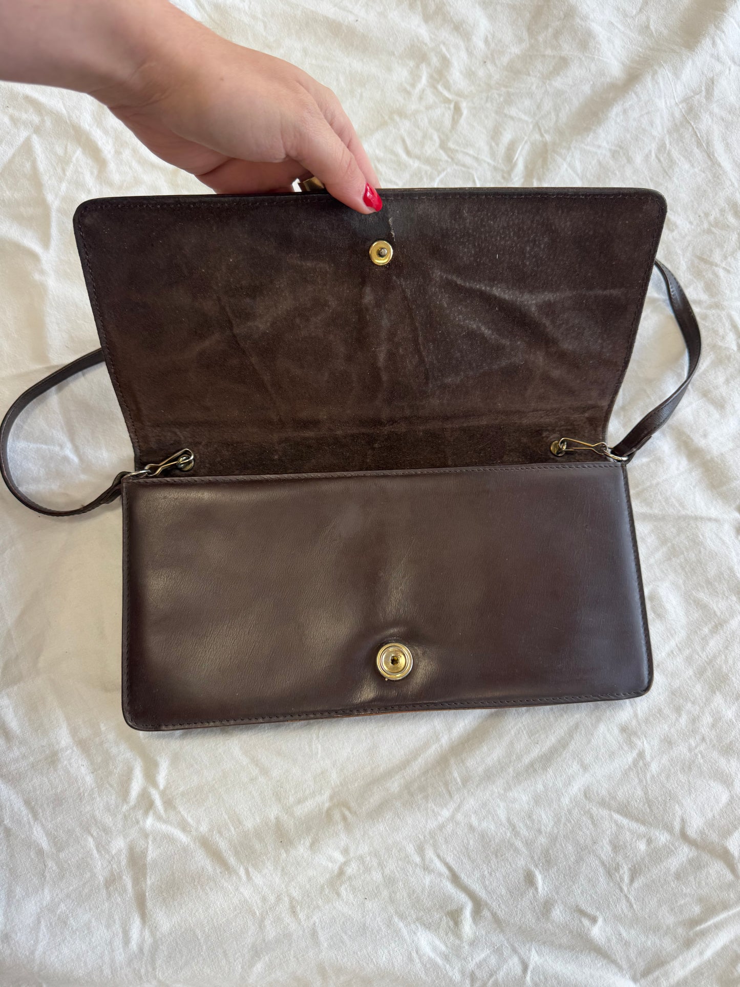 Sac baguette en cuir
