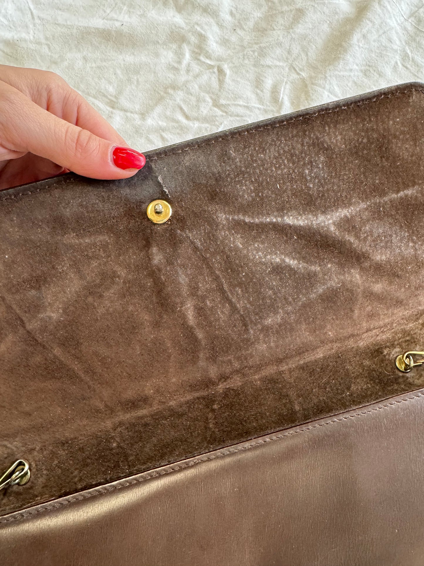 Sac baguette en cuir