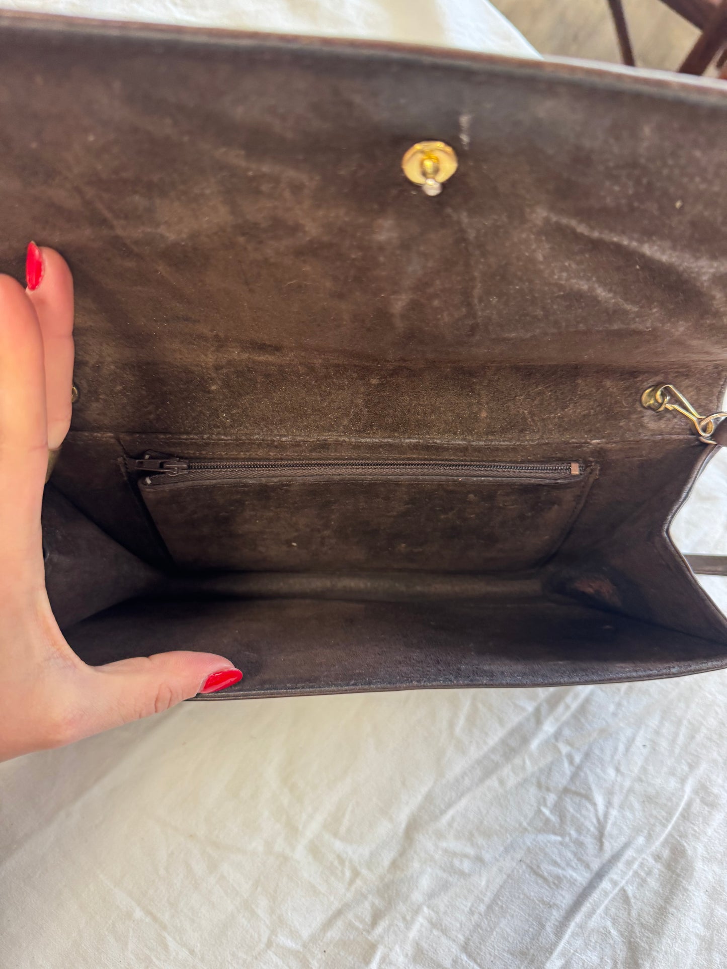 Sac baguette en cuir