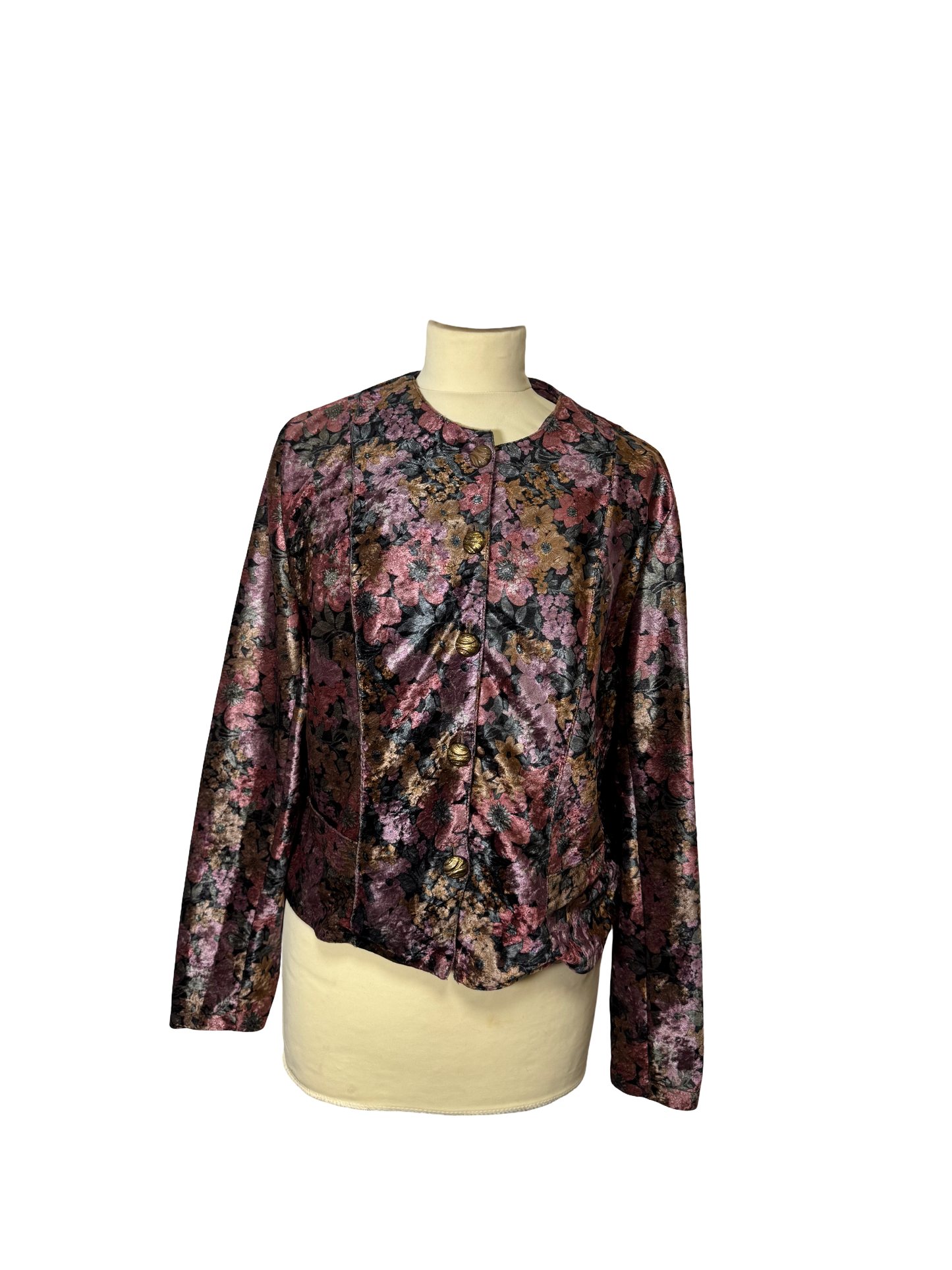 Veste à fleurs en velours