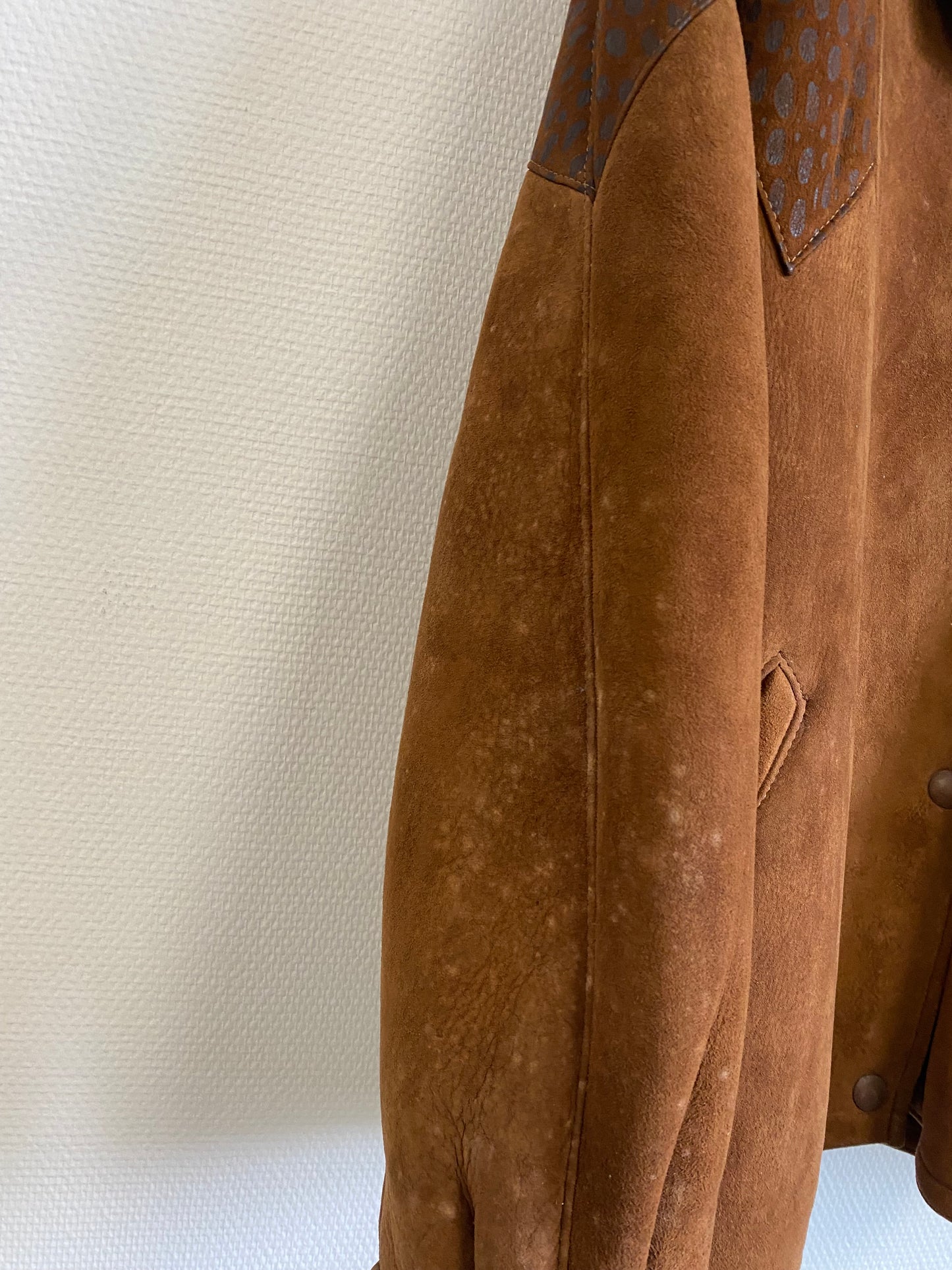Manteau en peau lainée 80s