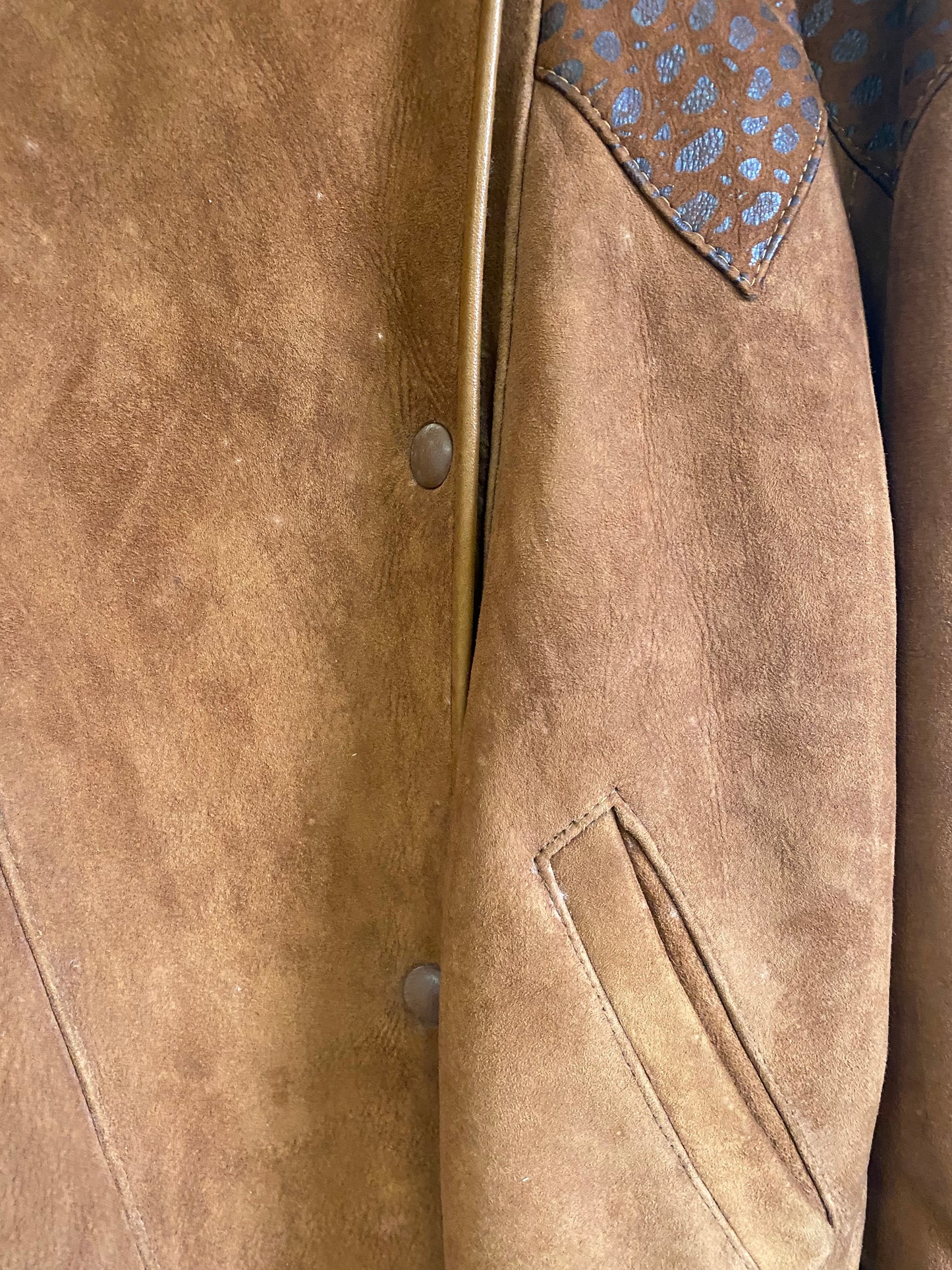 Manteau en peau lainée 80s