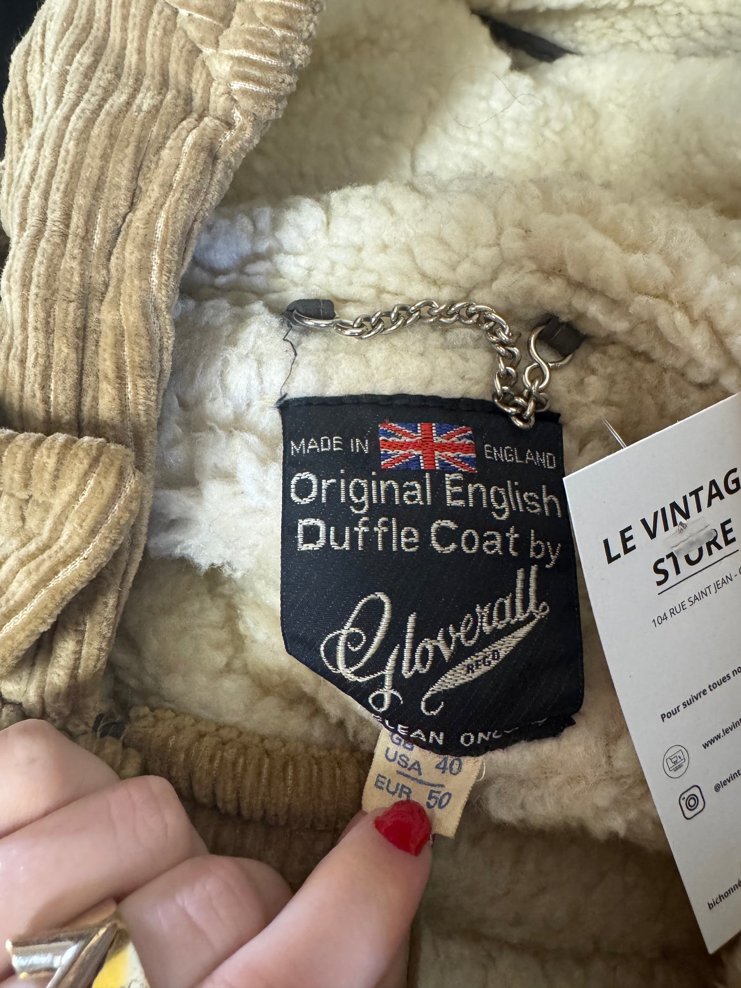 Duffle coat en velours côtelé Gloverall