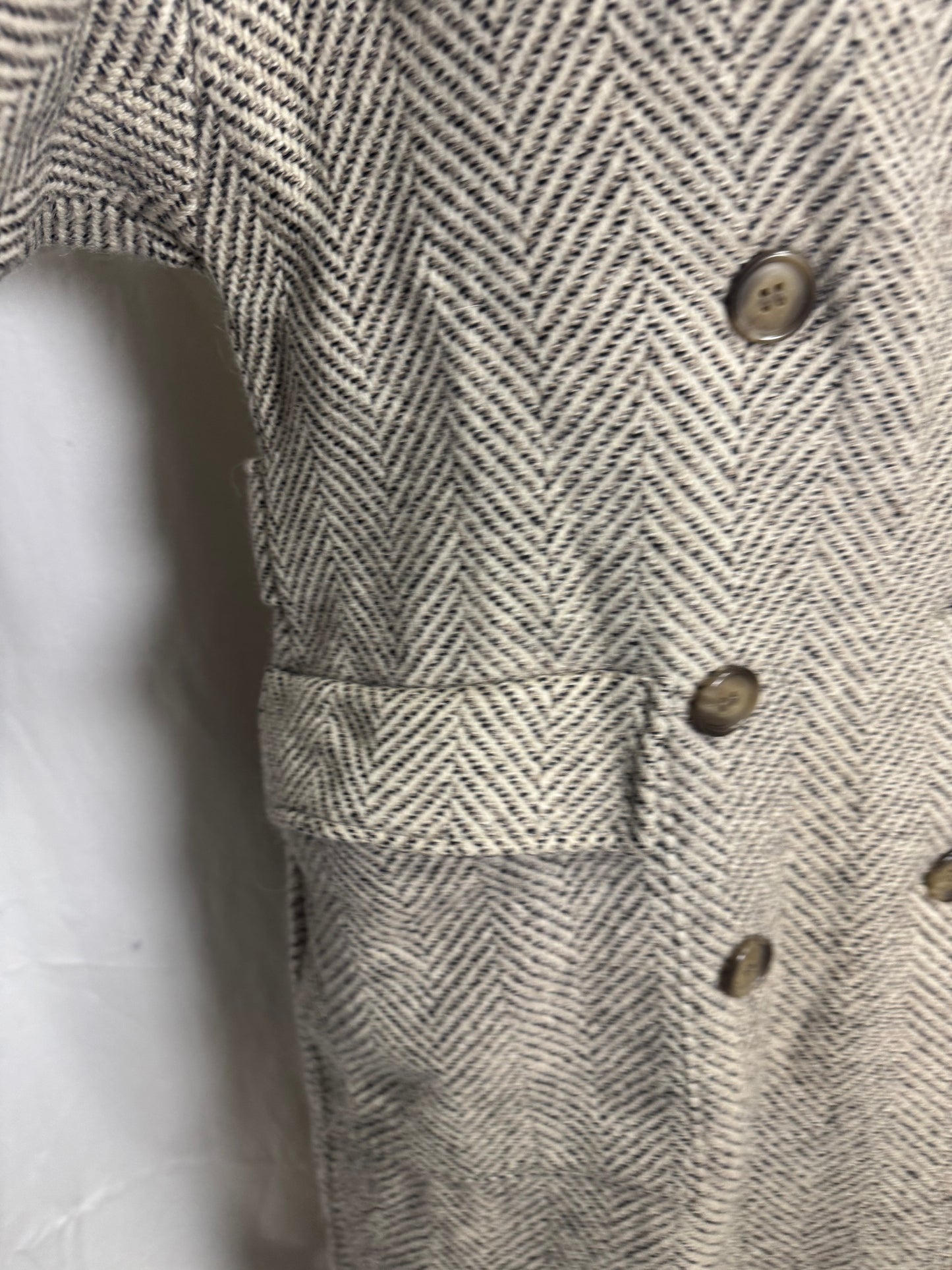 Manteau chevron laine et cachemire