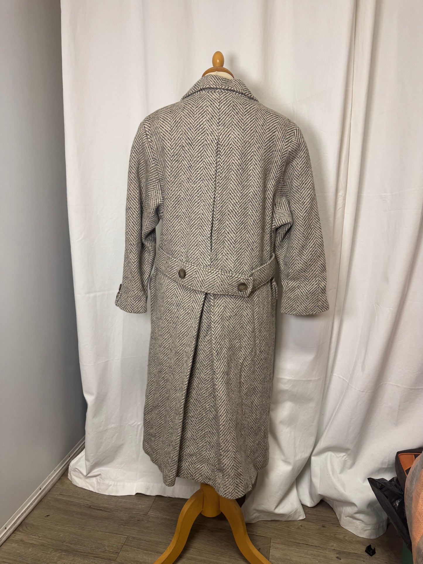Manteau chevron laine et cachemire