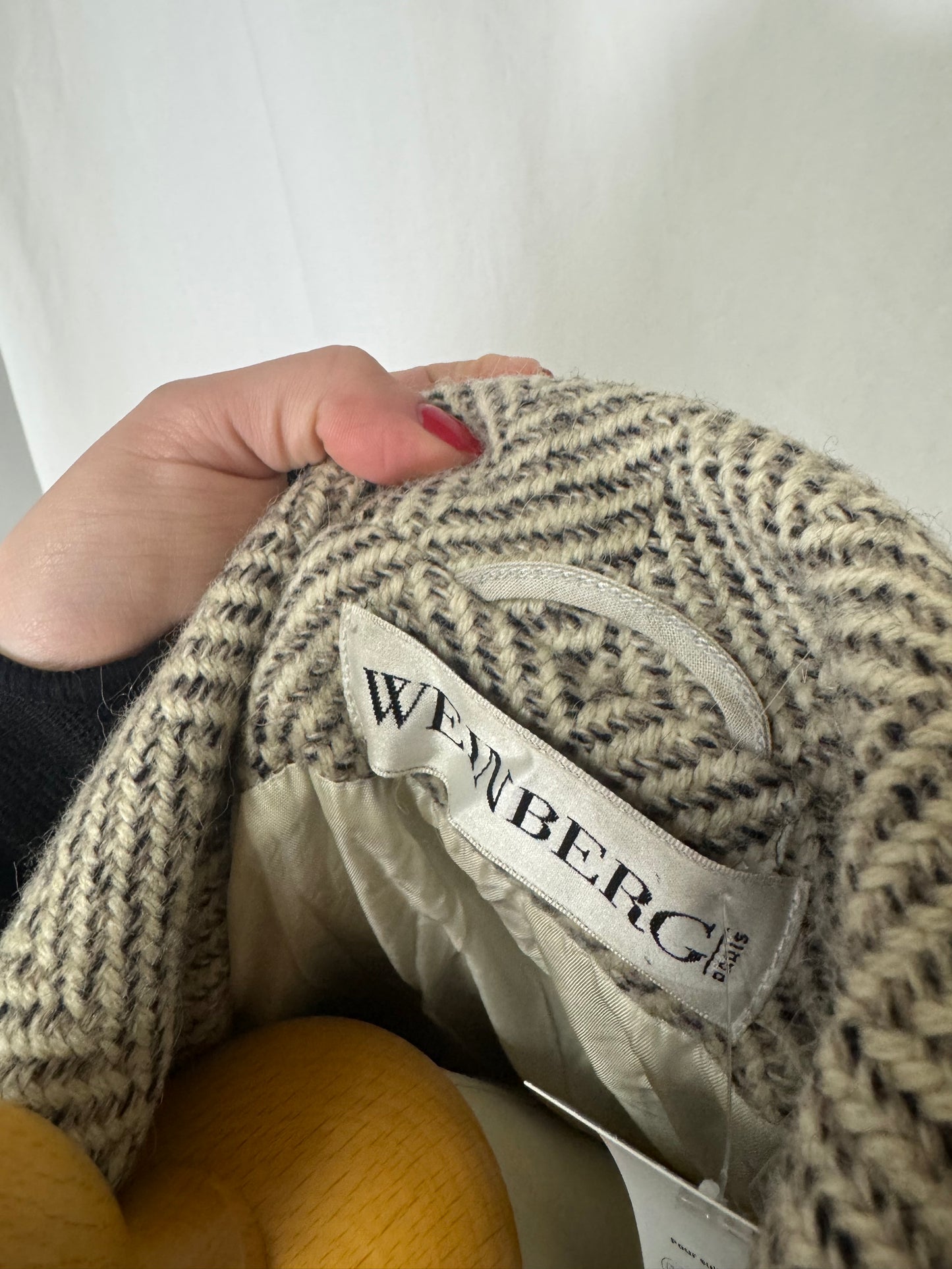 Manteau chevron laine et cachemire