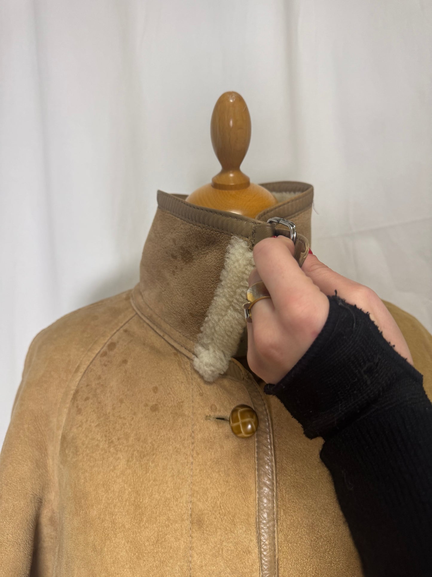 Manteau en peau lainée