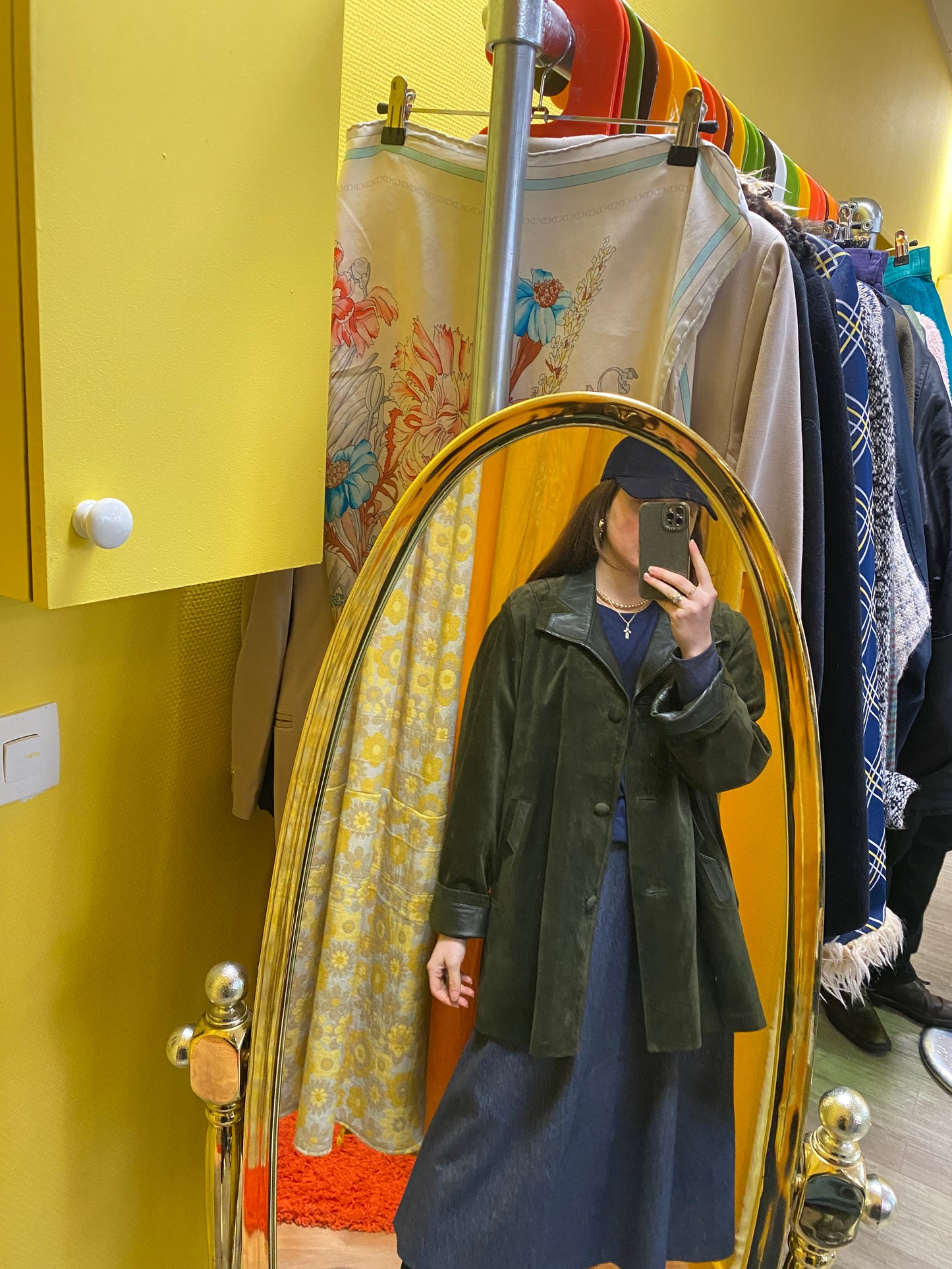 Veste en peau 80s
