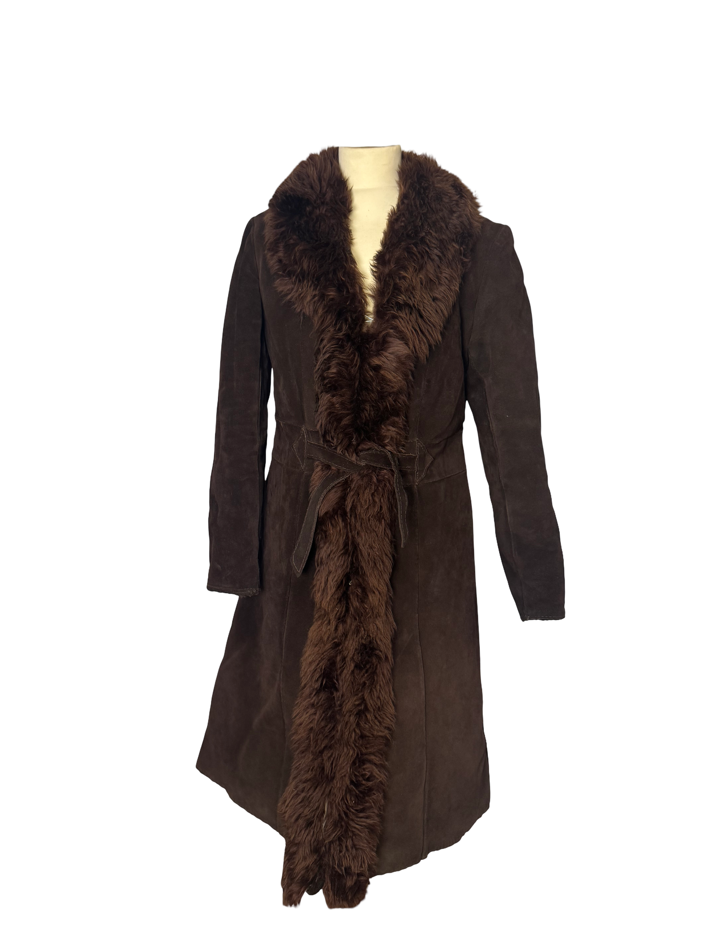 Manteau long en peau