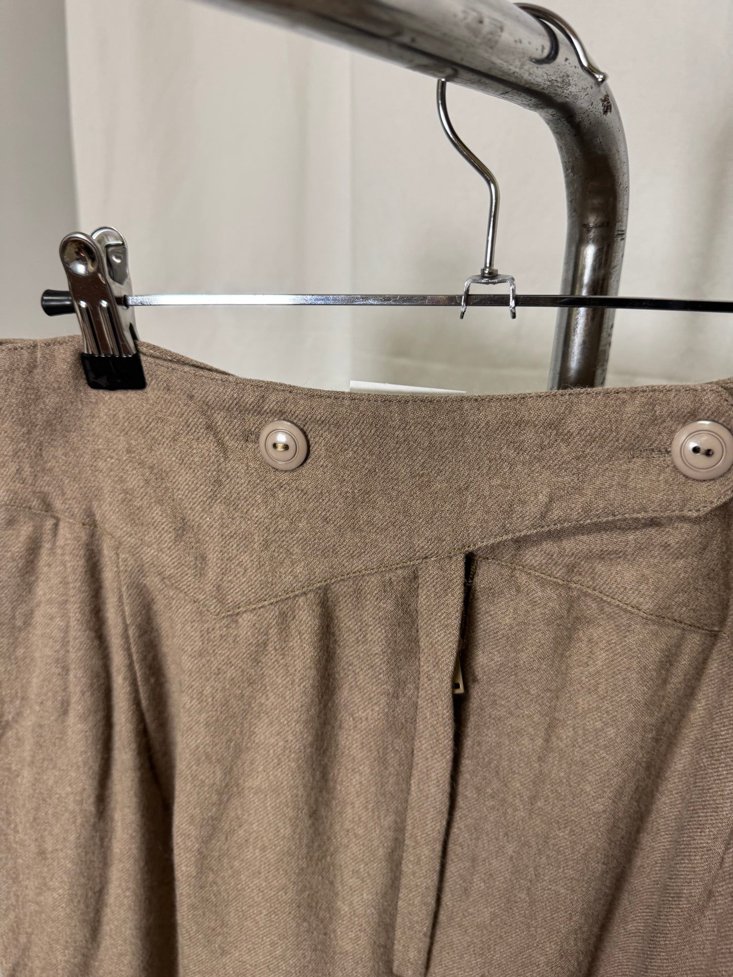 Pantalon en laine beige 80s