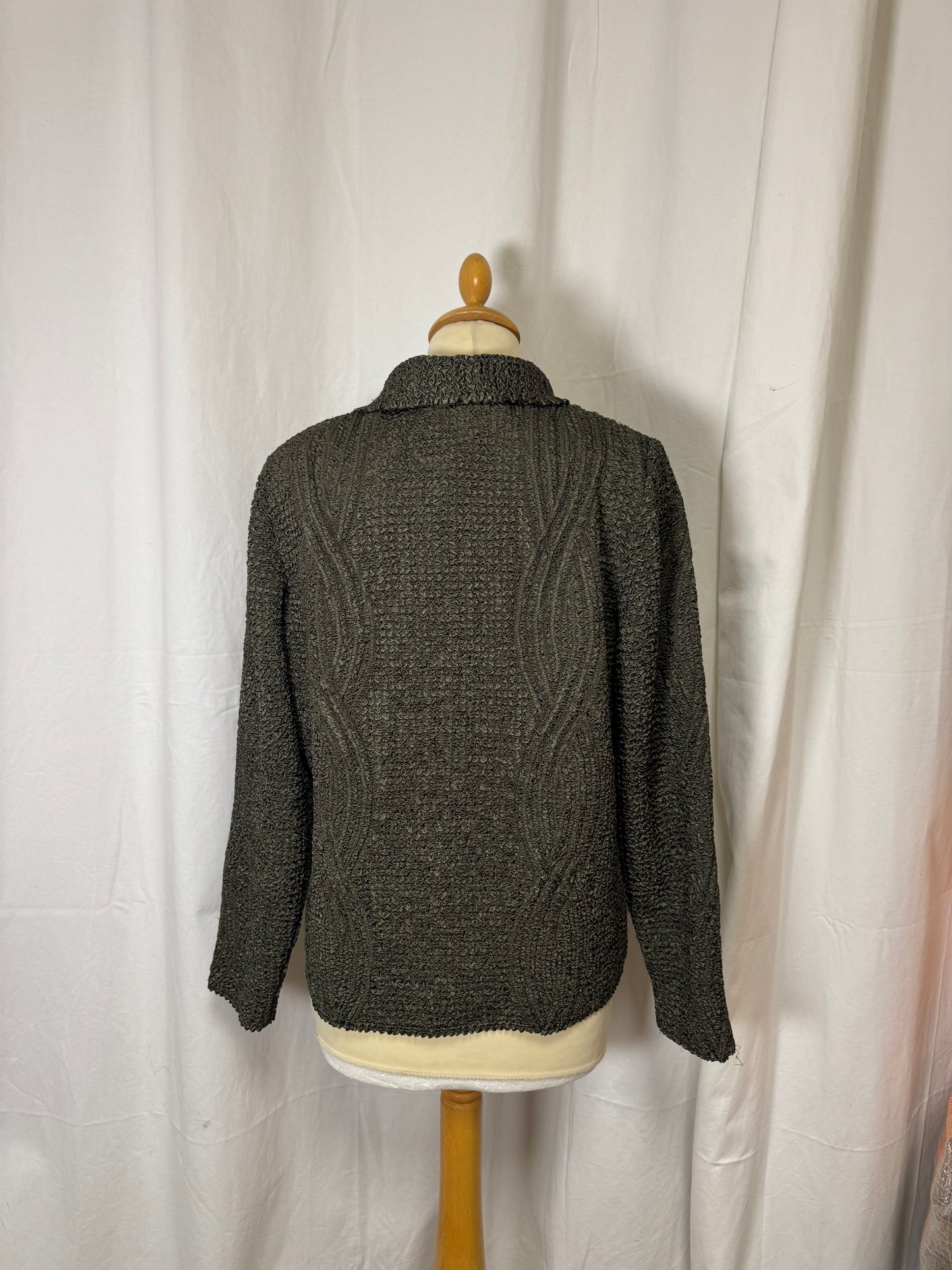 Chemise plissée kaki
