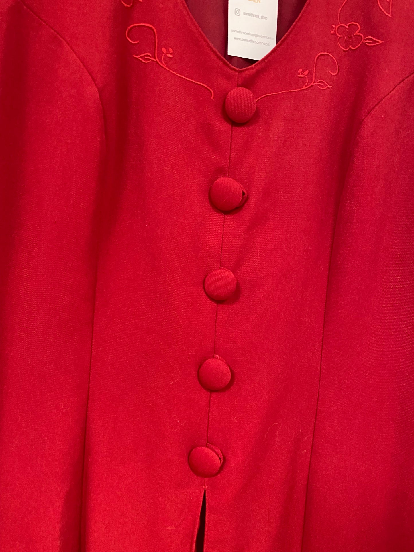Robe brodée 80s