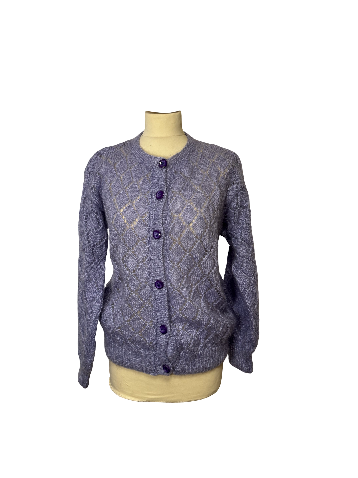 Cardigan ajourée violet