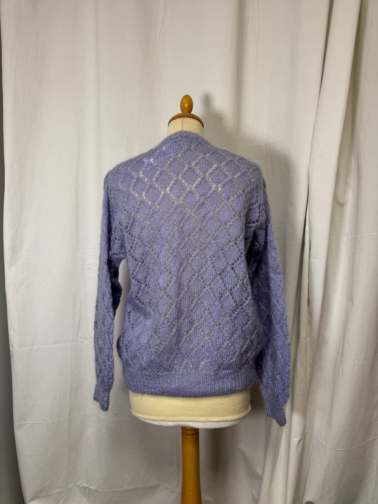 Cardigan ajourée violet