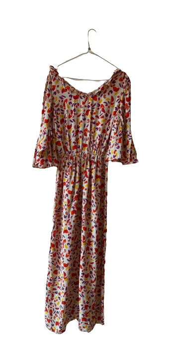 Robe longue à motifs