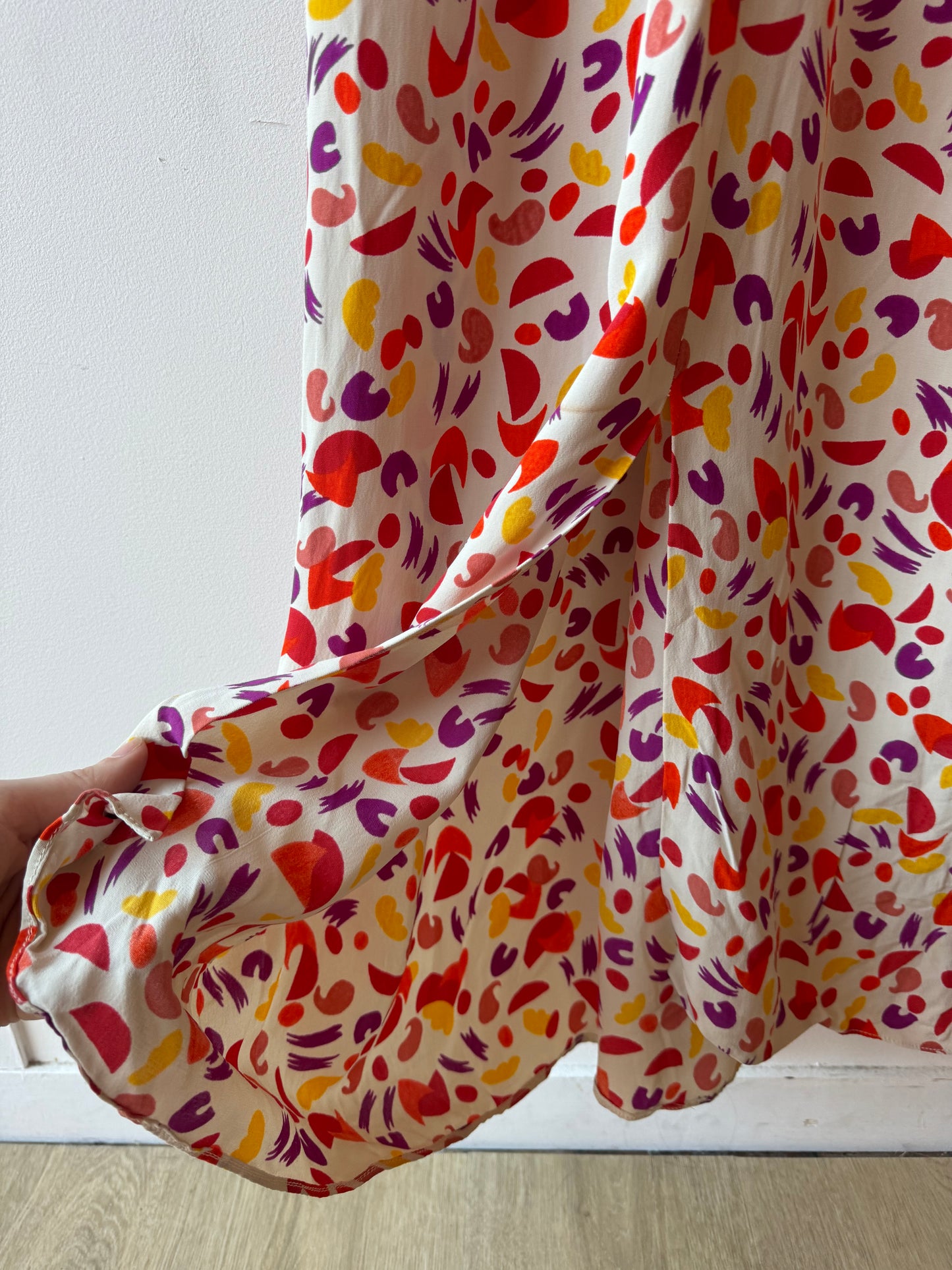 Robe longue à motifs