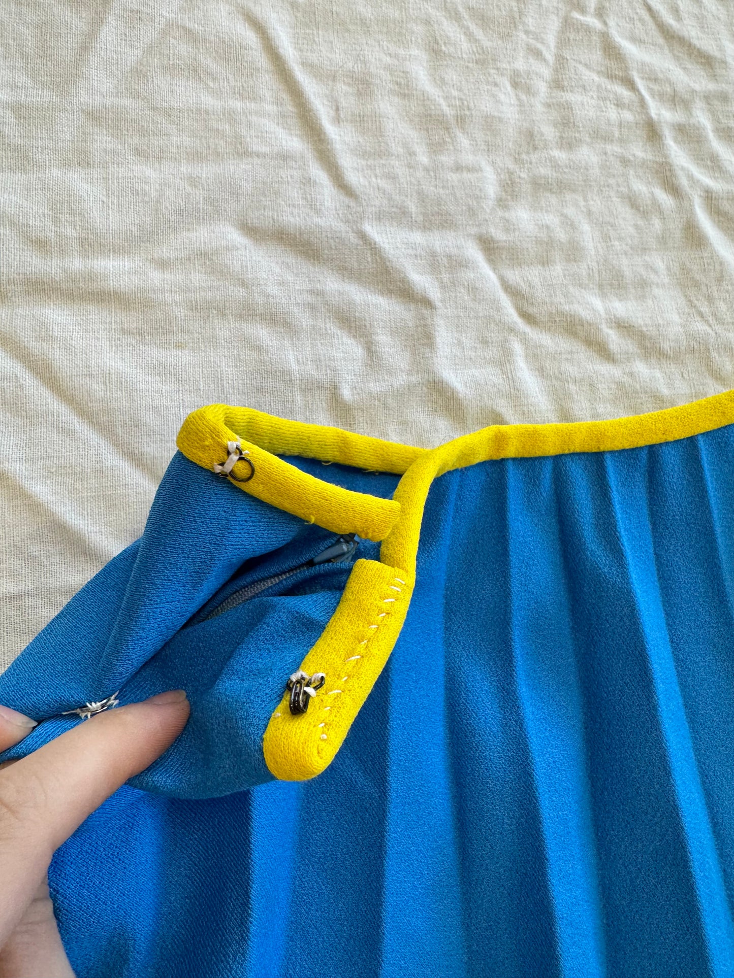 Jupe bleu 70s