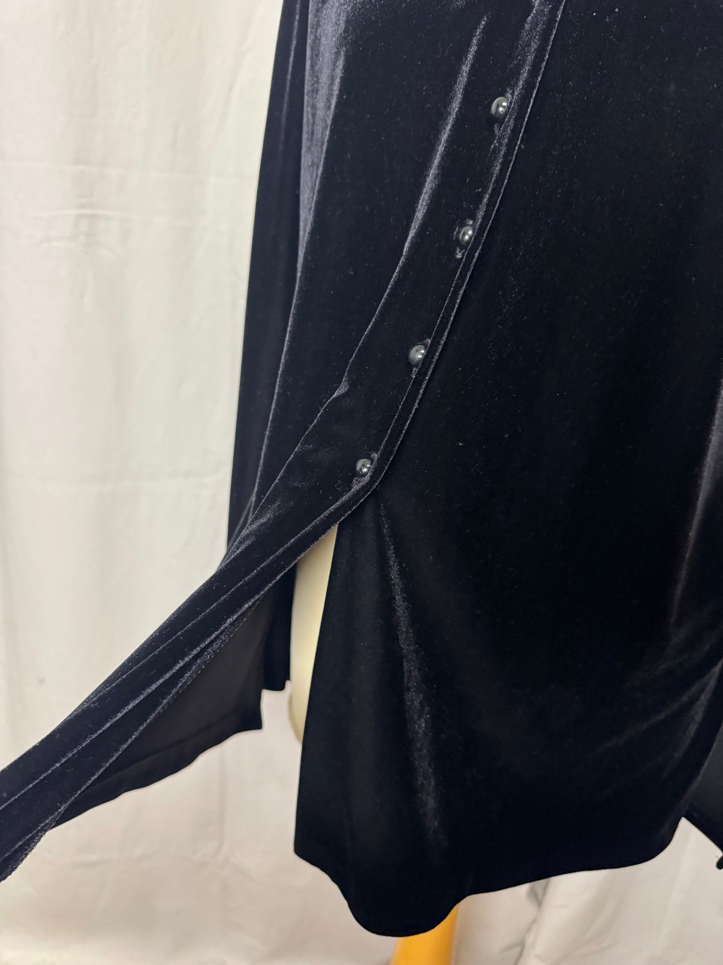 Chemise en velours noir