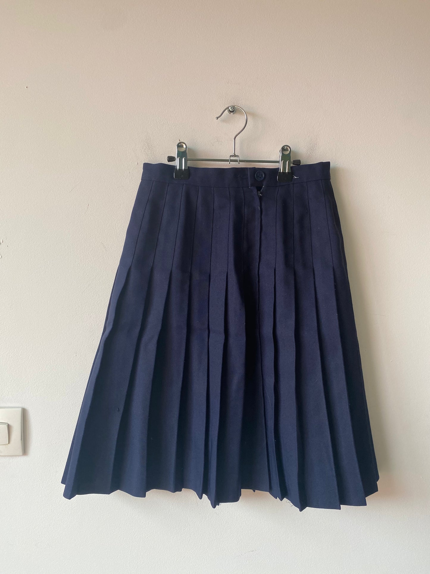 Jupe plissée bleu marine