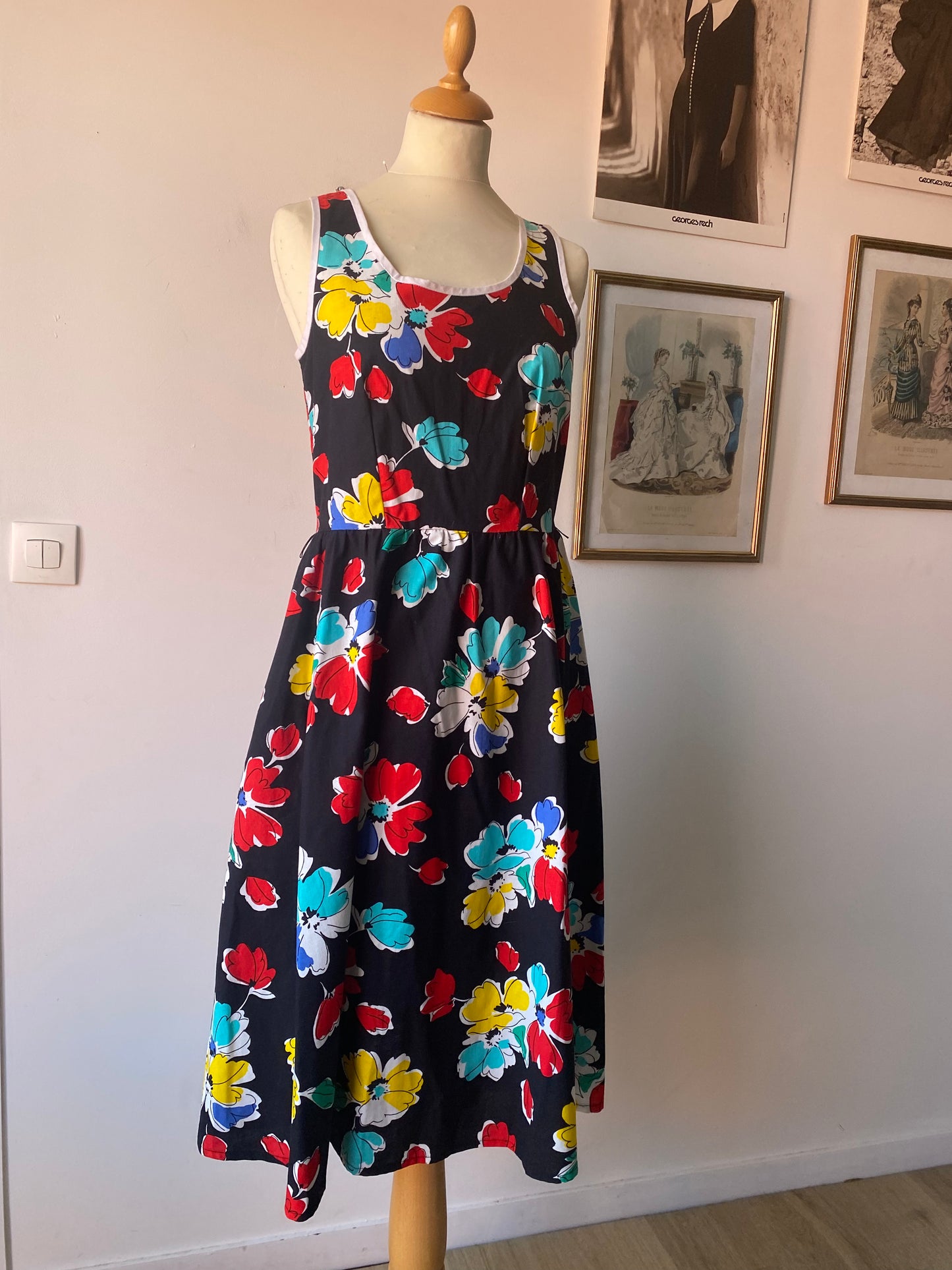 Robe à fleurs 80s