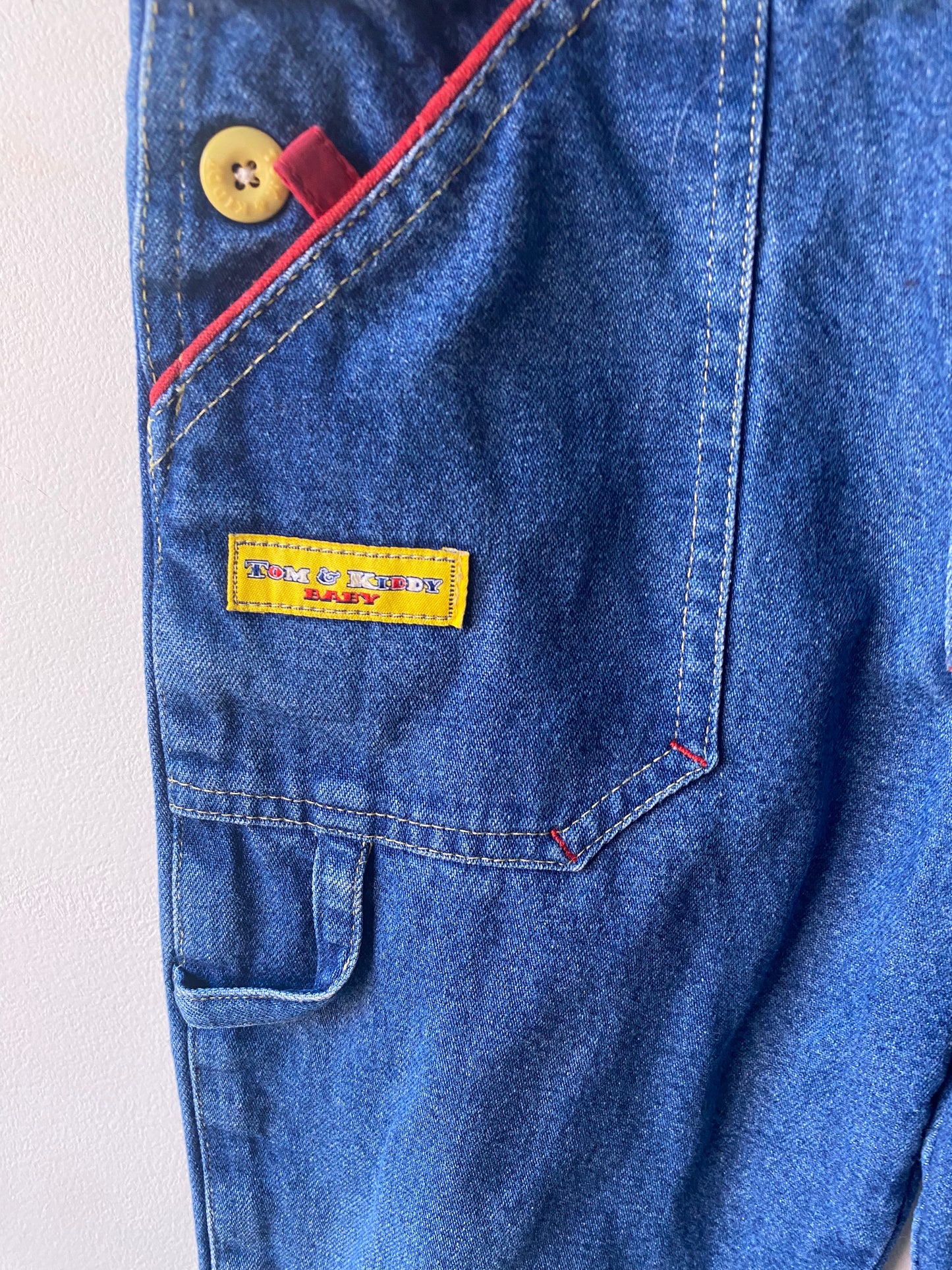 Salopette en jeans ourson