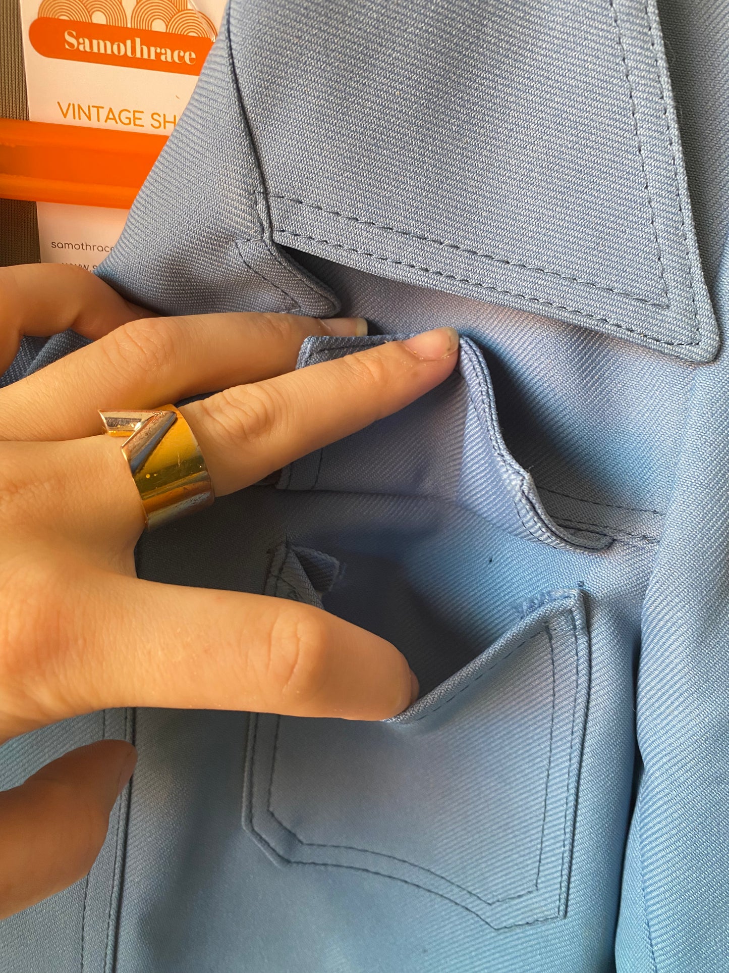 Veste bleu 70s