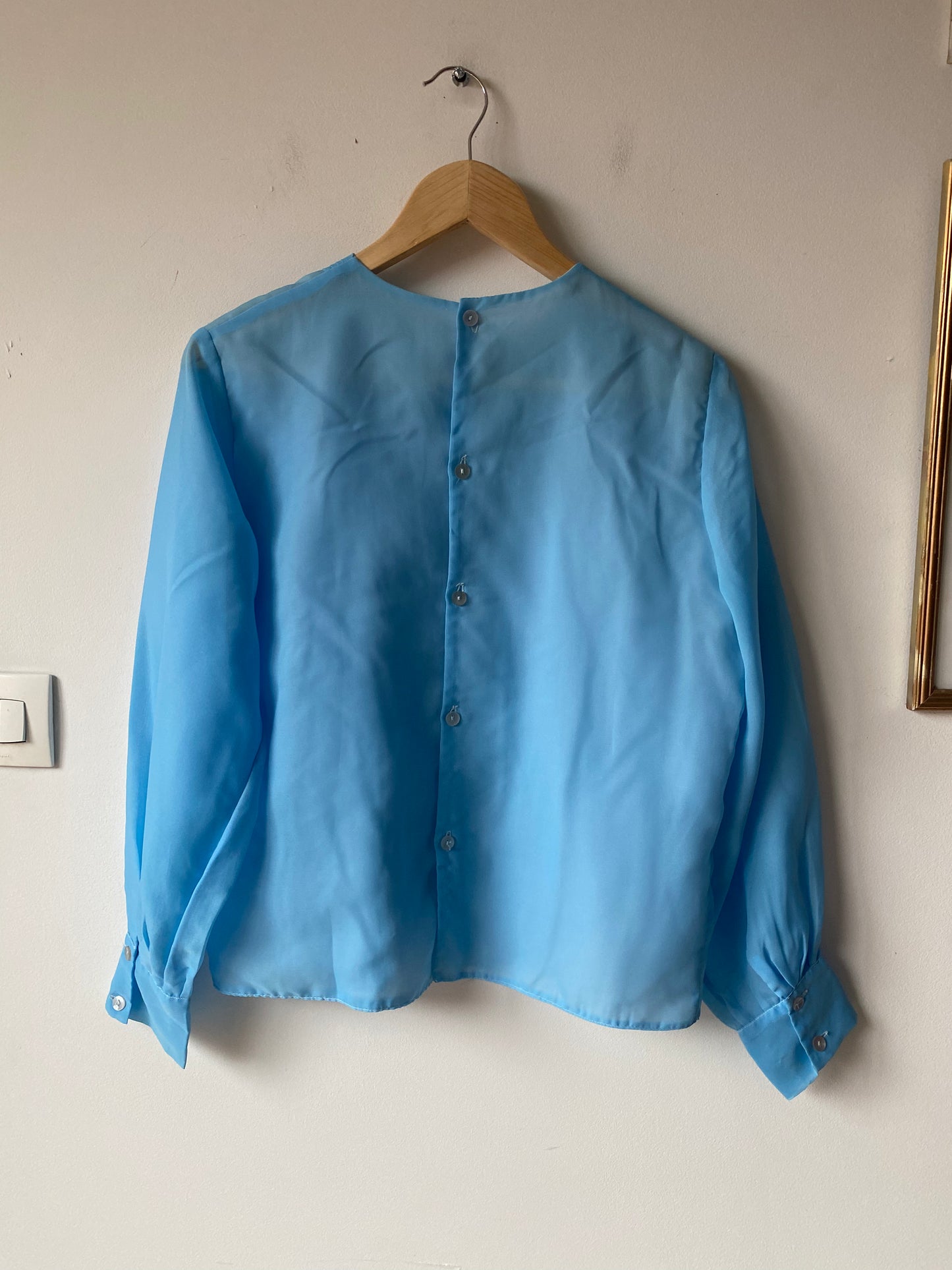 Blouse bleu 60s