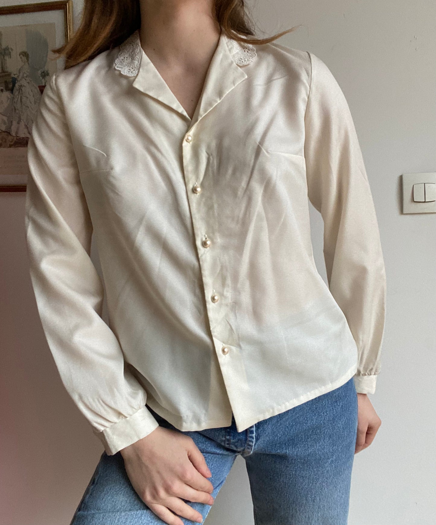 Chemise à pois 80s