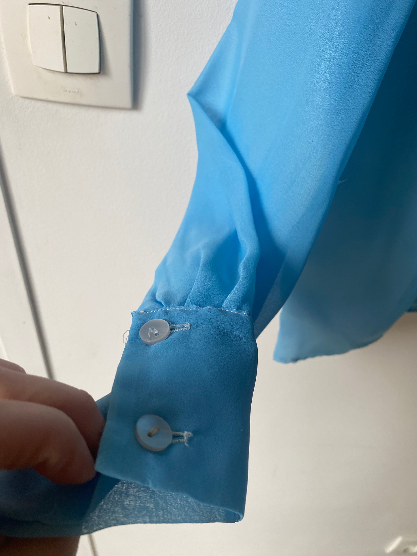 Blouse bleu 60s