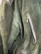 Veste en cuir vert 90s