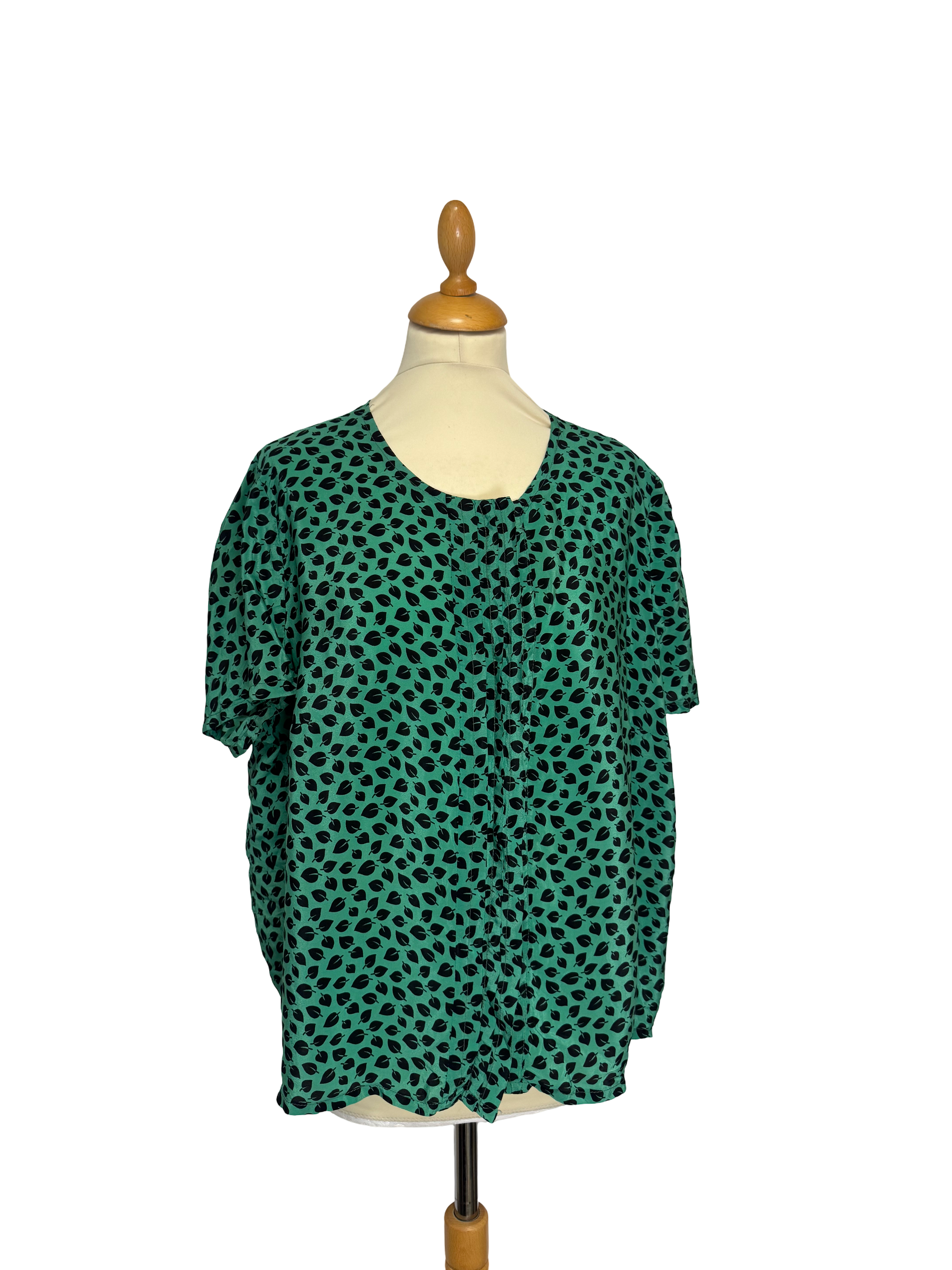 Chemise à motifs verte