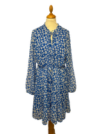 Robe à fleurs bleu
