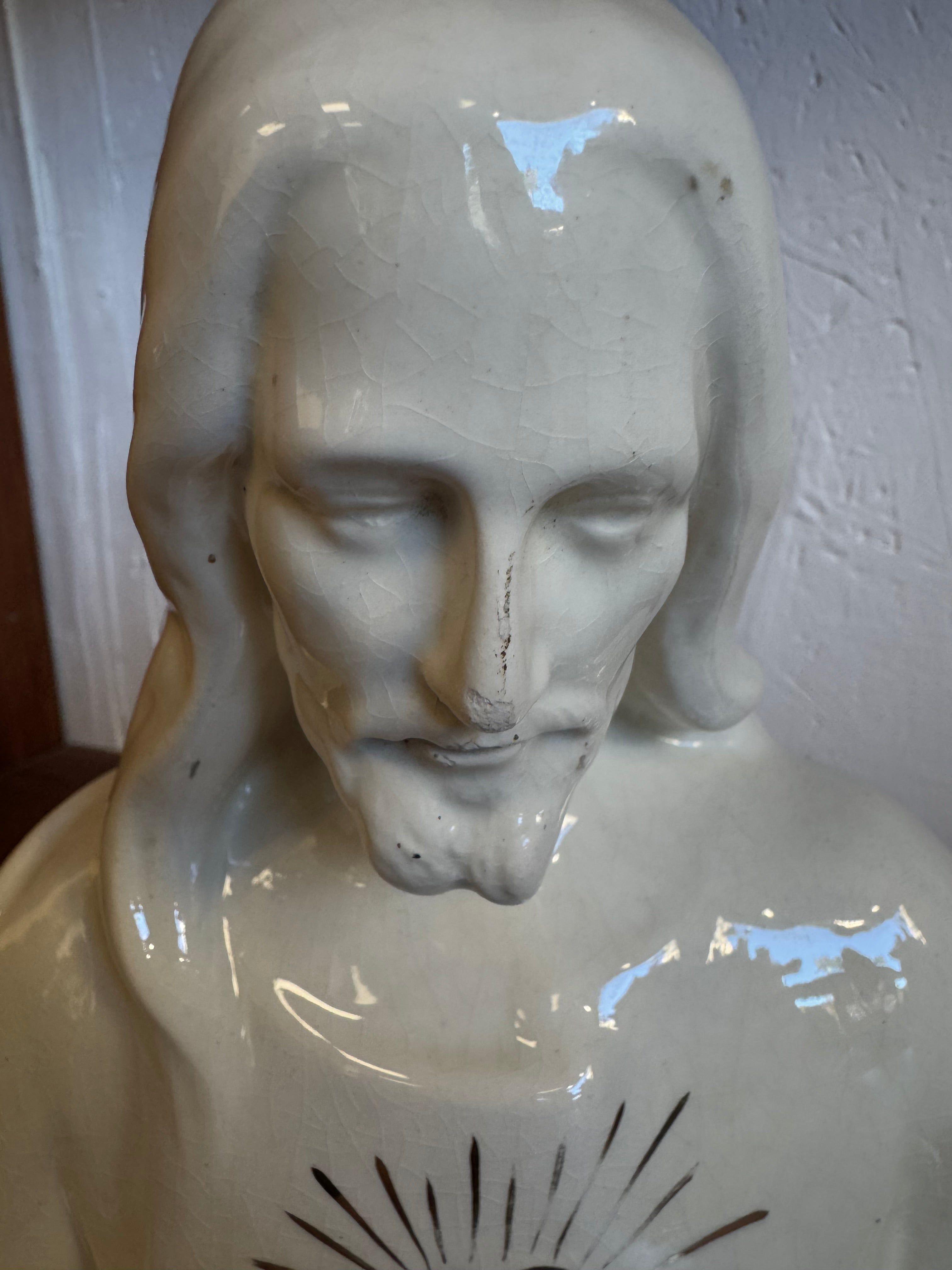 Jesus sacré cœur en céramique