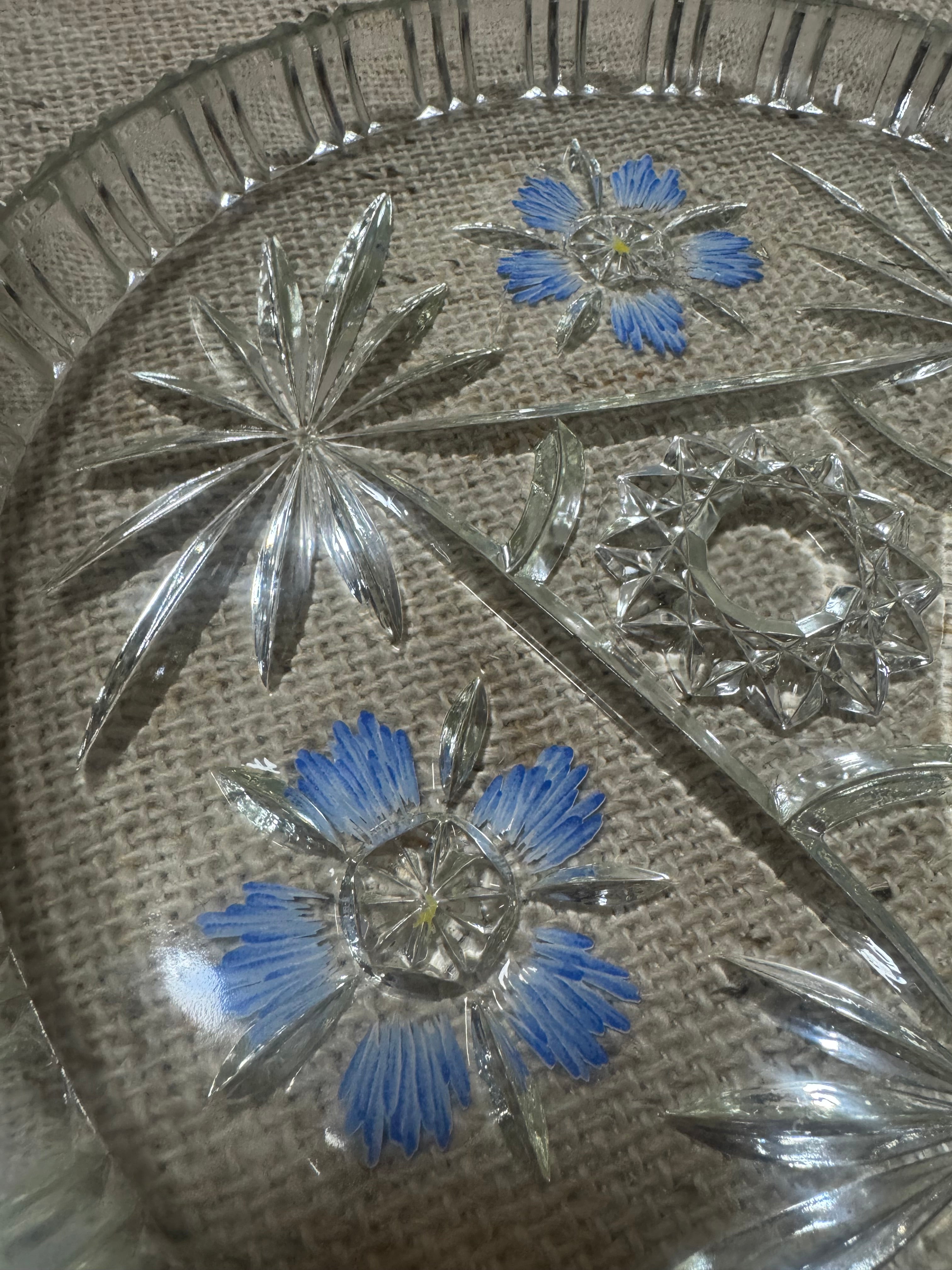 Plat de service en cristal