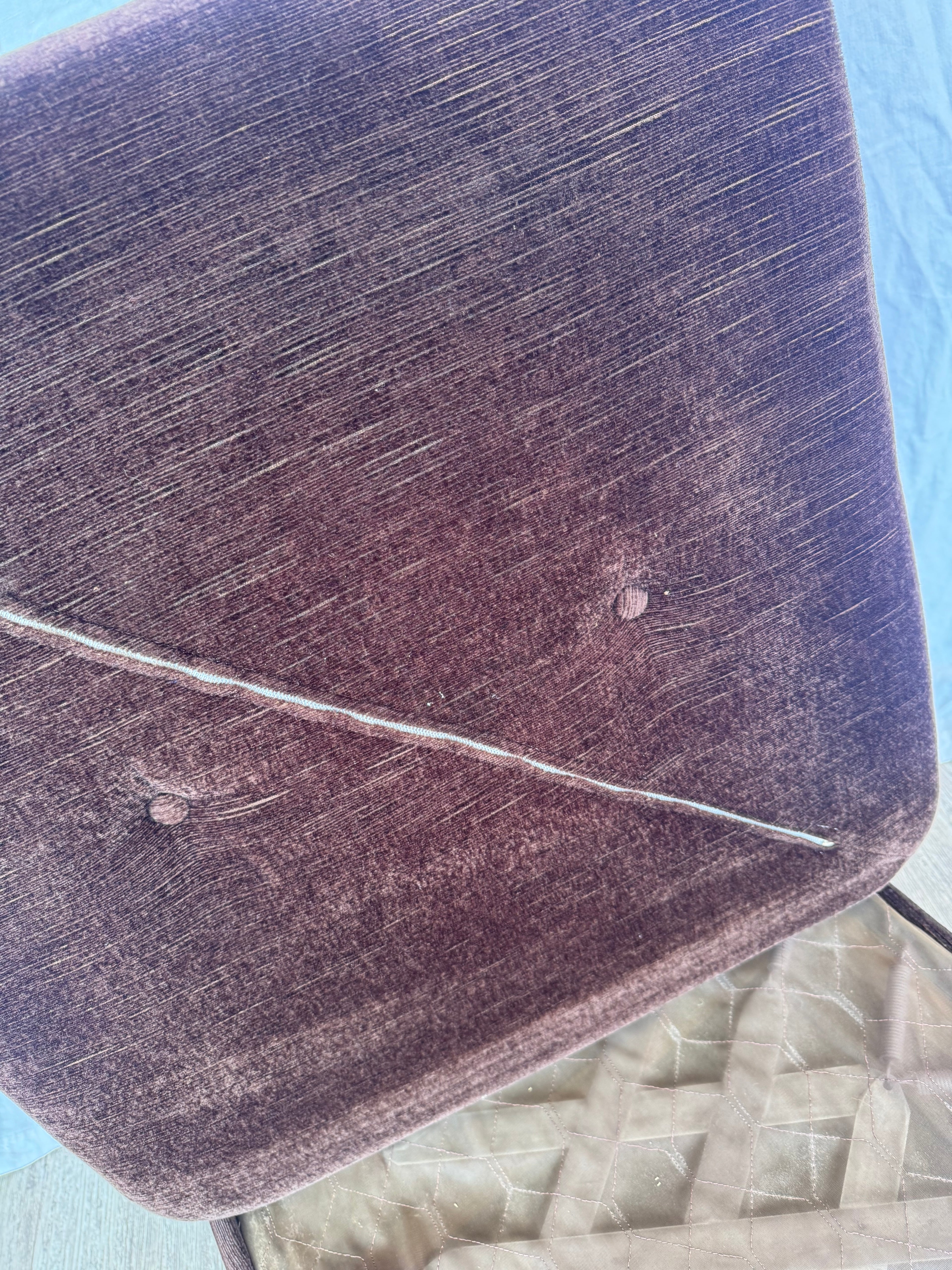 Pouf en velours
