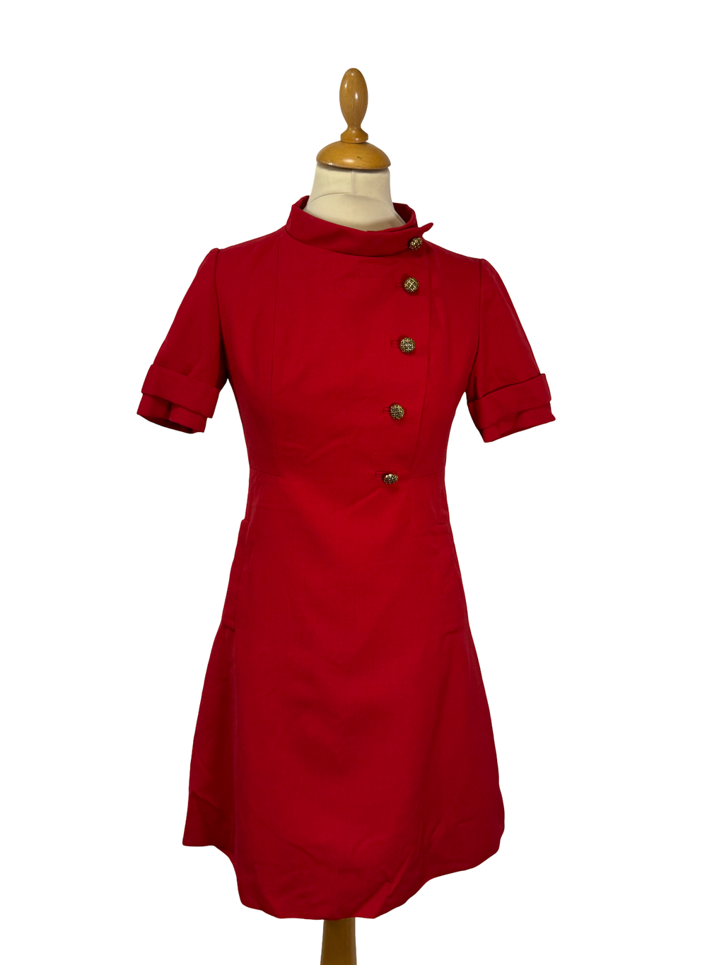 Robe rouge vintage 60s