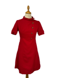 Robe rouge vintage 60s