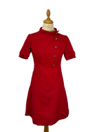 Robe rouge vintage 60s