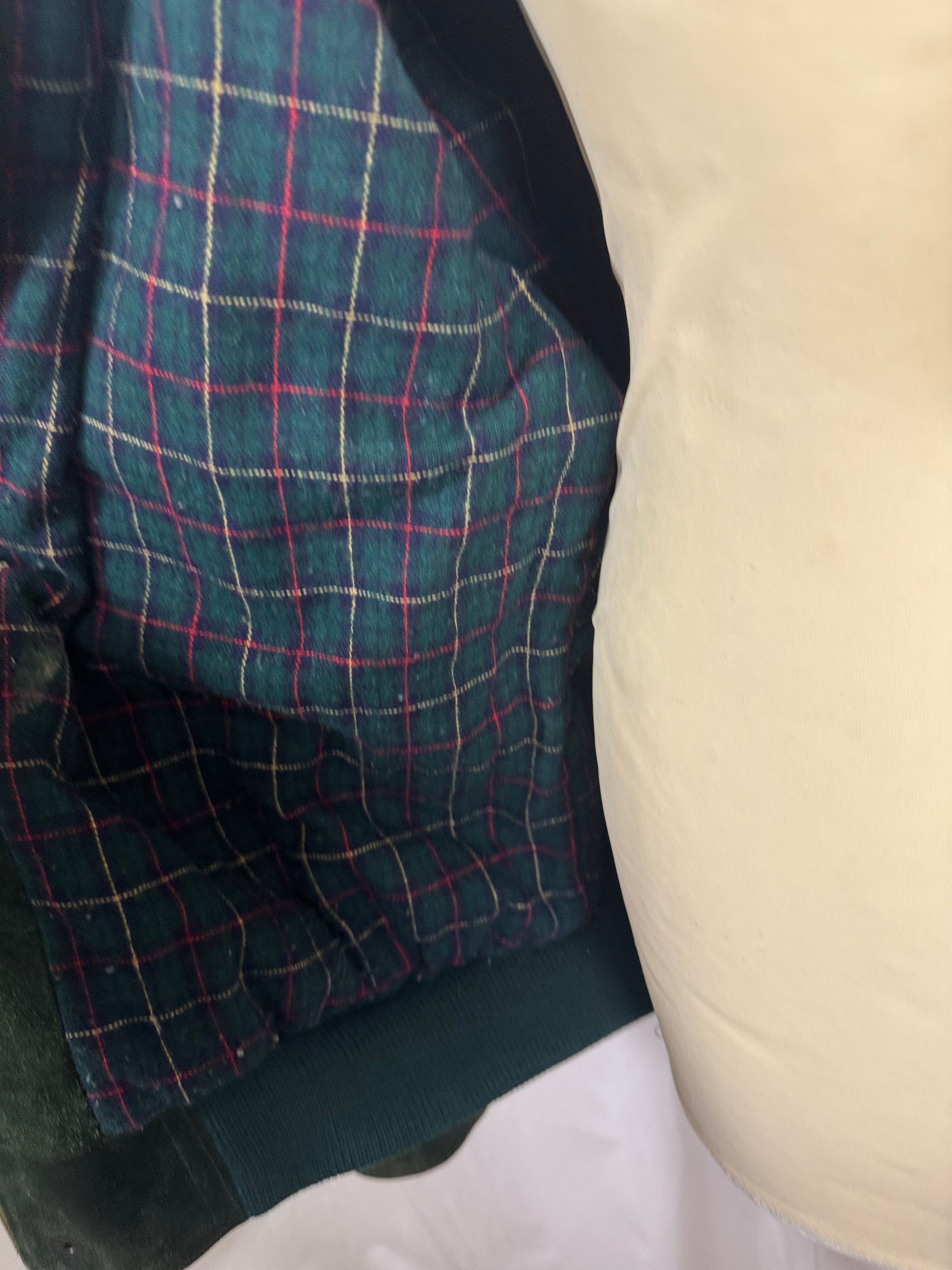 Veste en cuir vert 90s