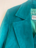 Tailleur jupe en daim 80s