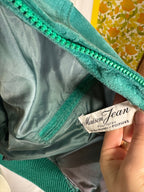 Bomber en cuir vert