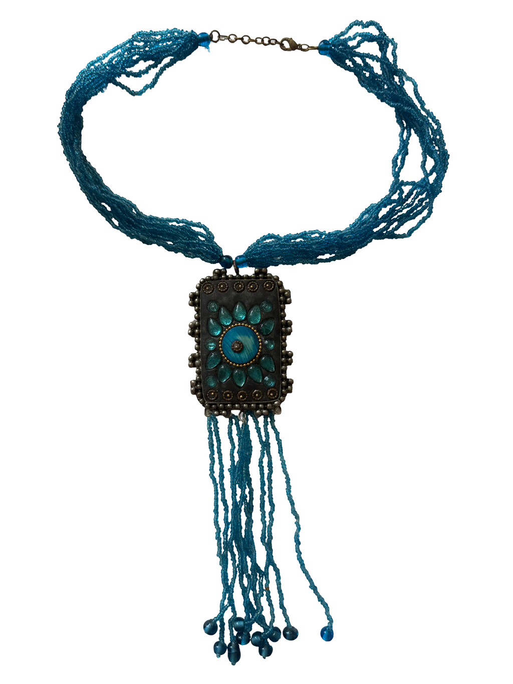 Collier bleu 90s