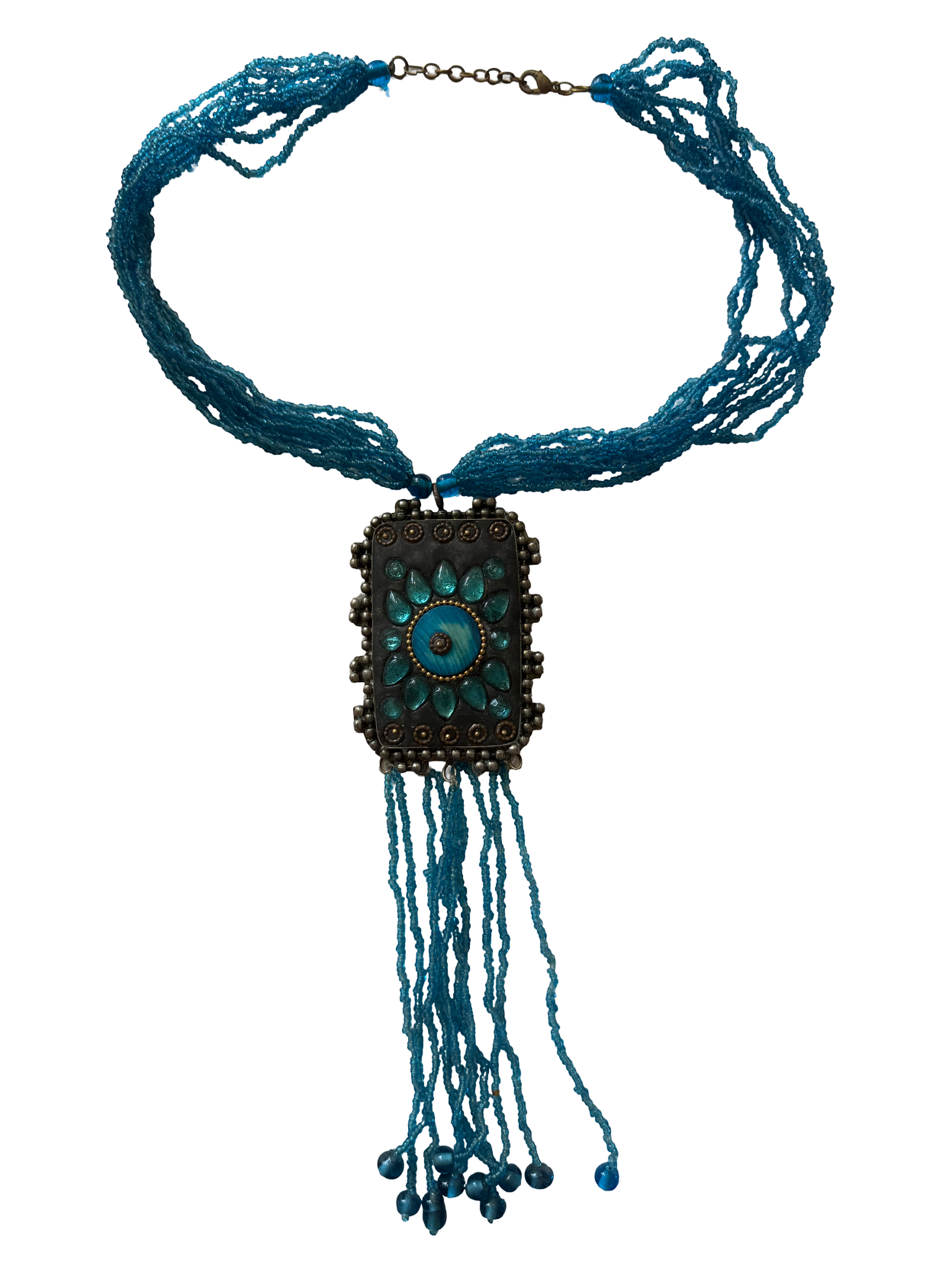 Collier bleu 90s