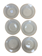 Assiettes creuses en céramique beige