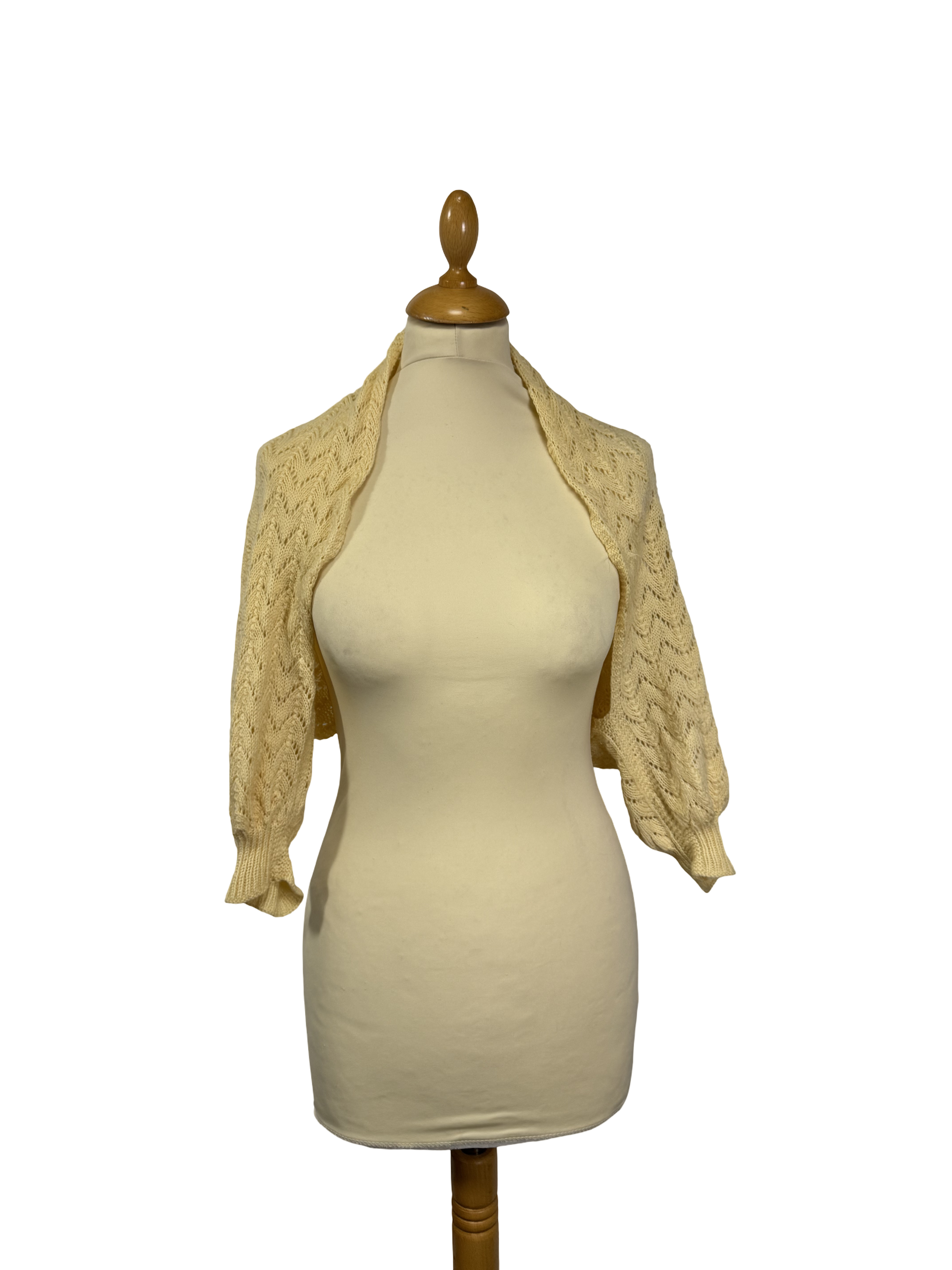 Cardigan ajourée jaune