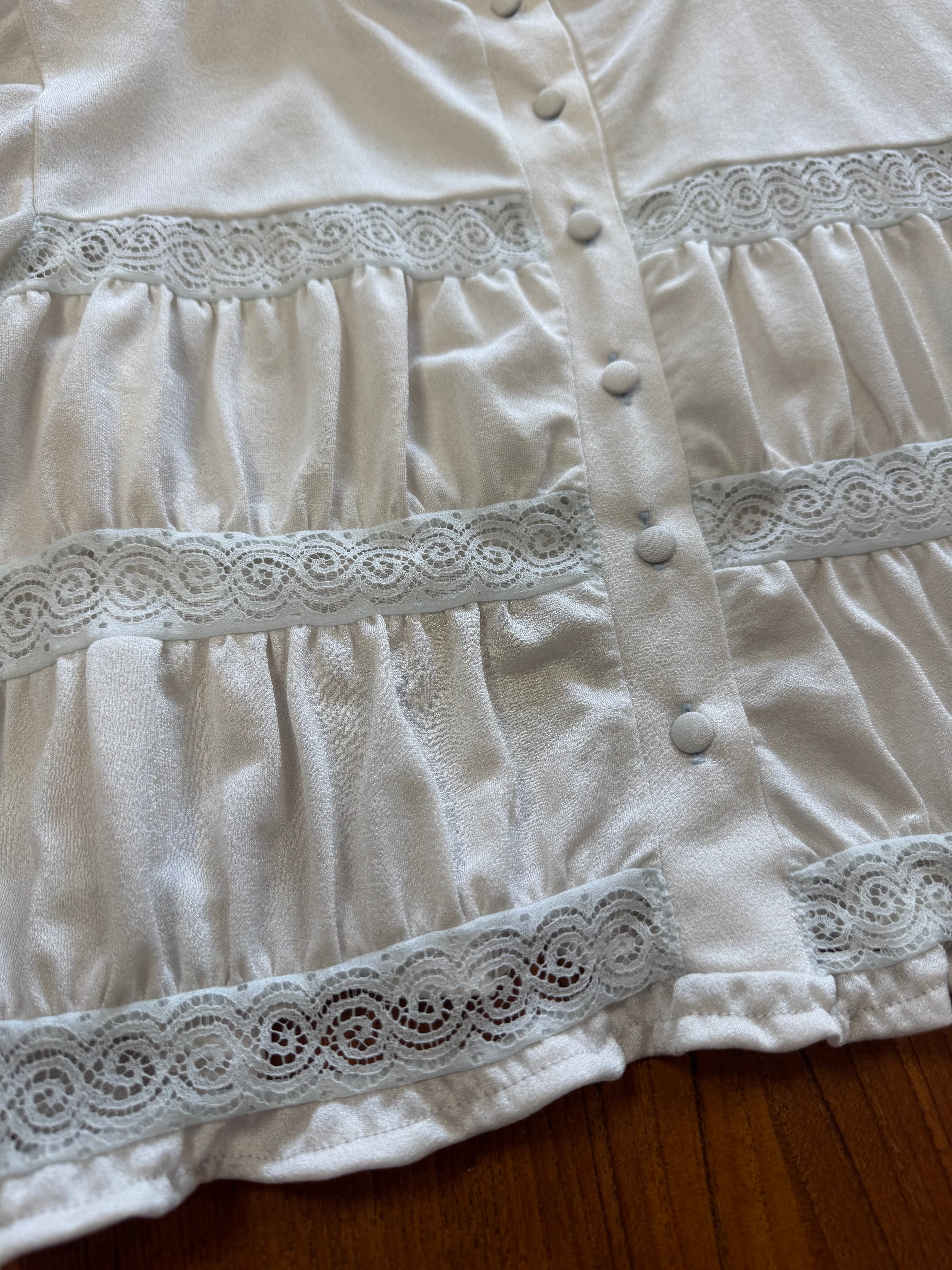 Blouse ajourée 70s