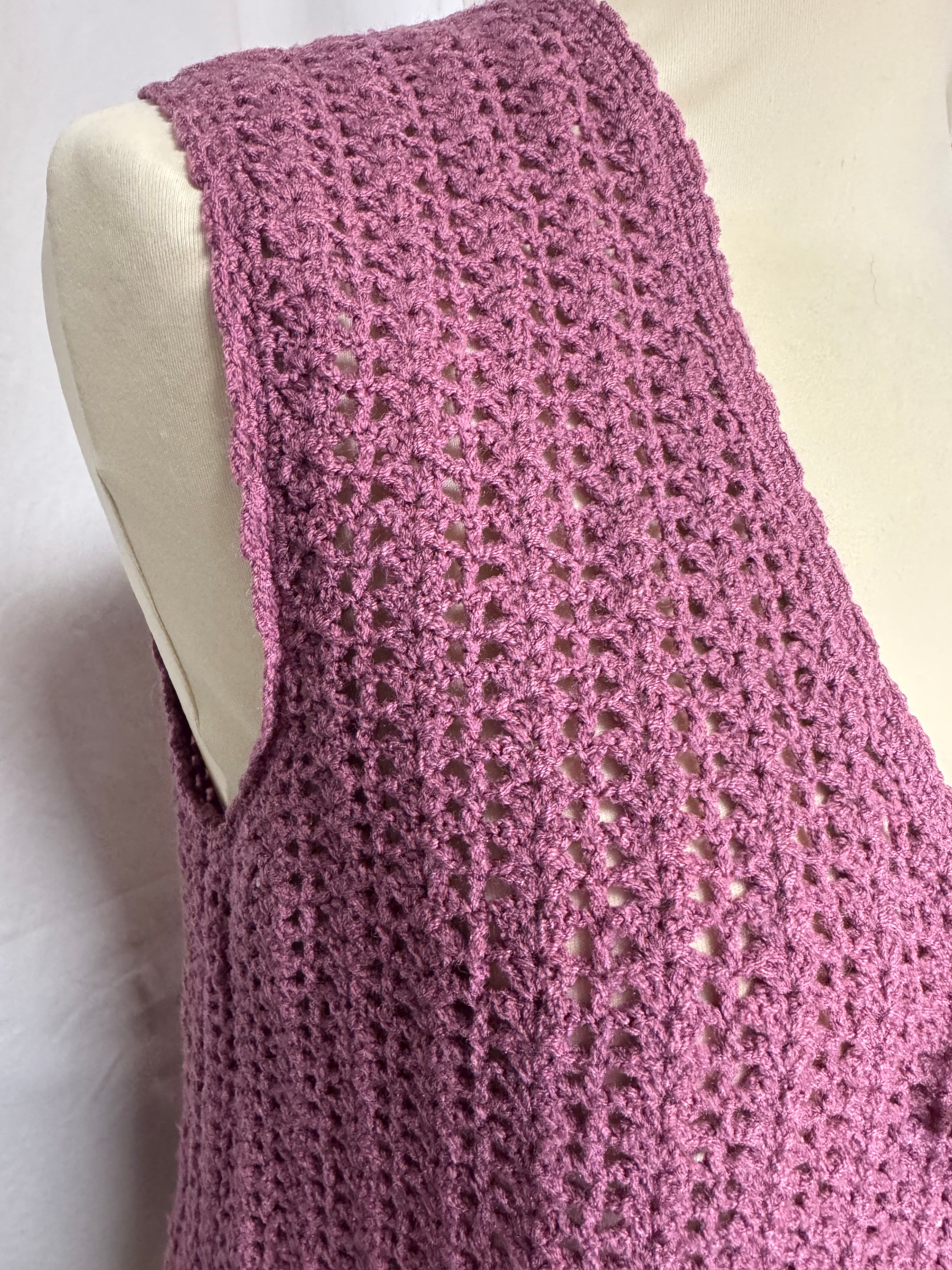 Gilet ajourée violet