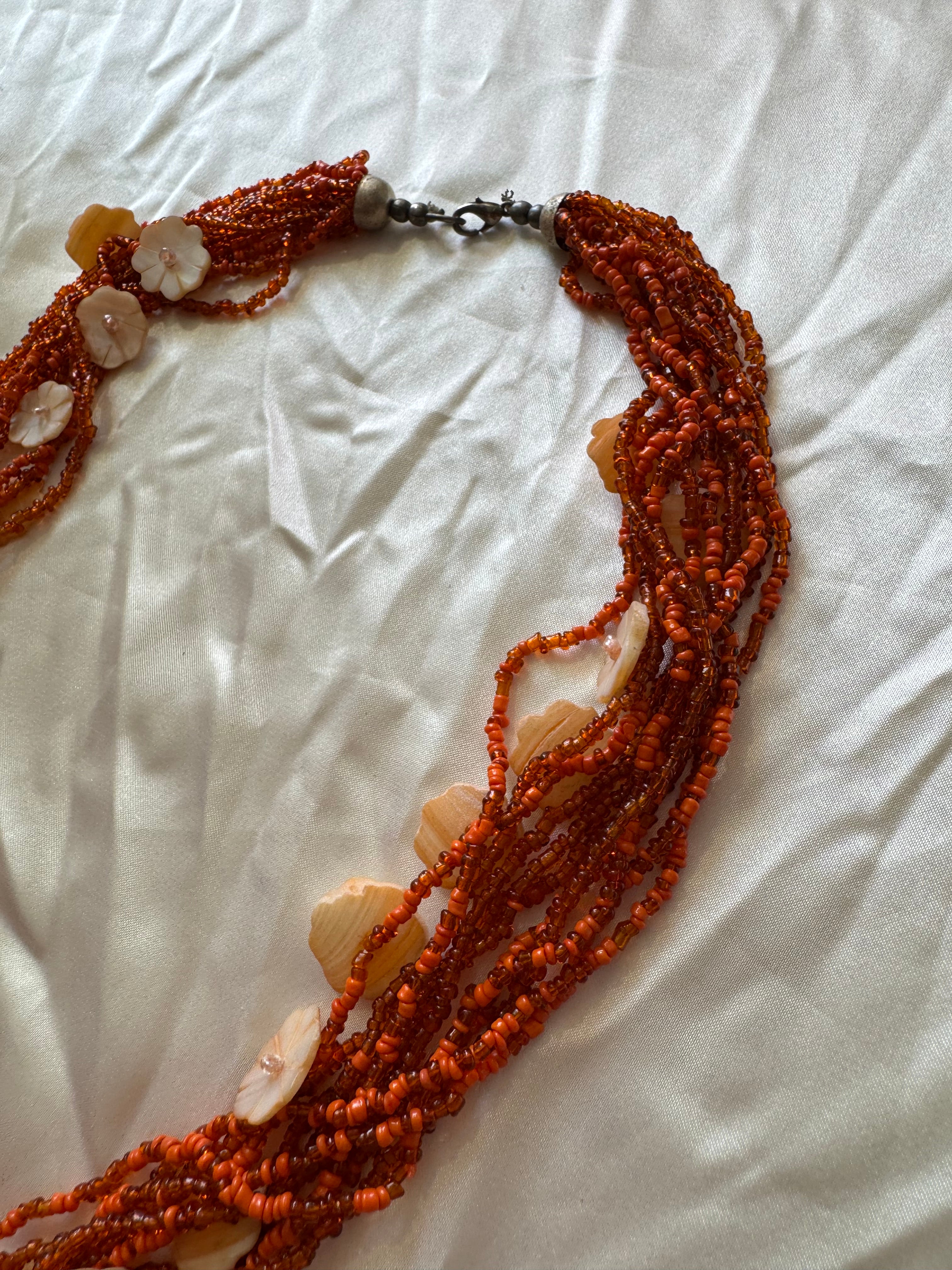 Collier orange 90s