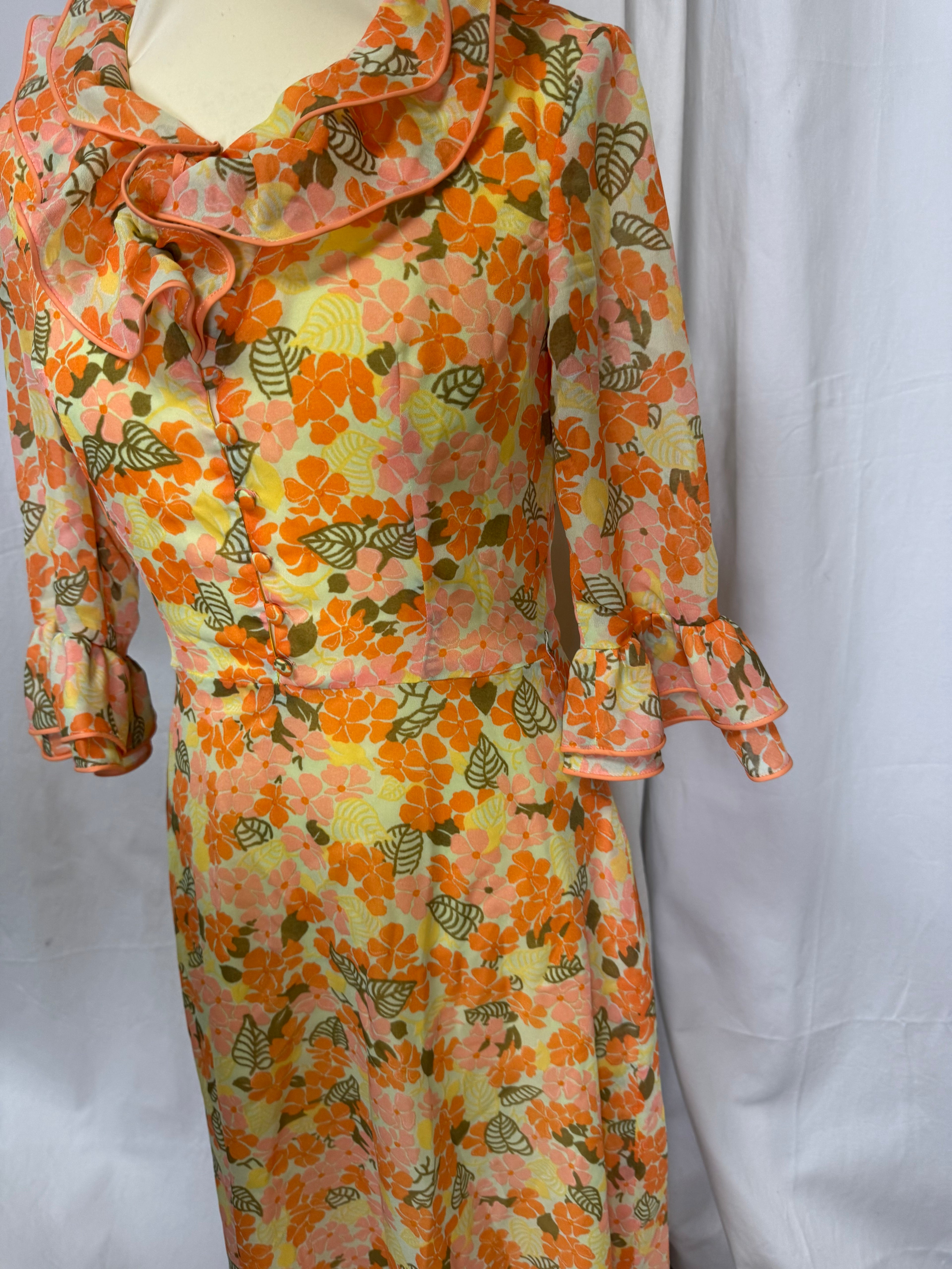 Robe à fleurs 70s