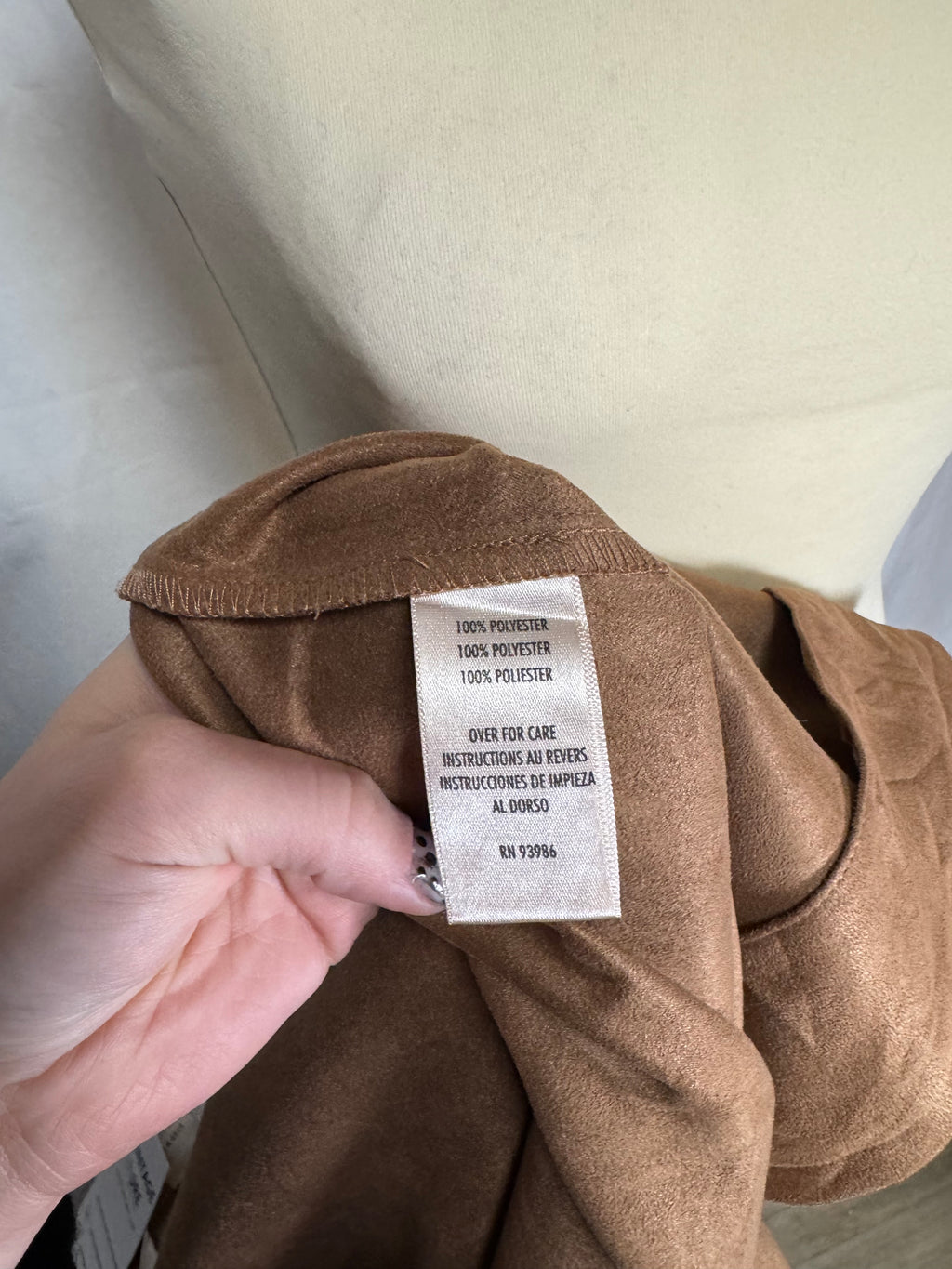 Veste marron col pointue